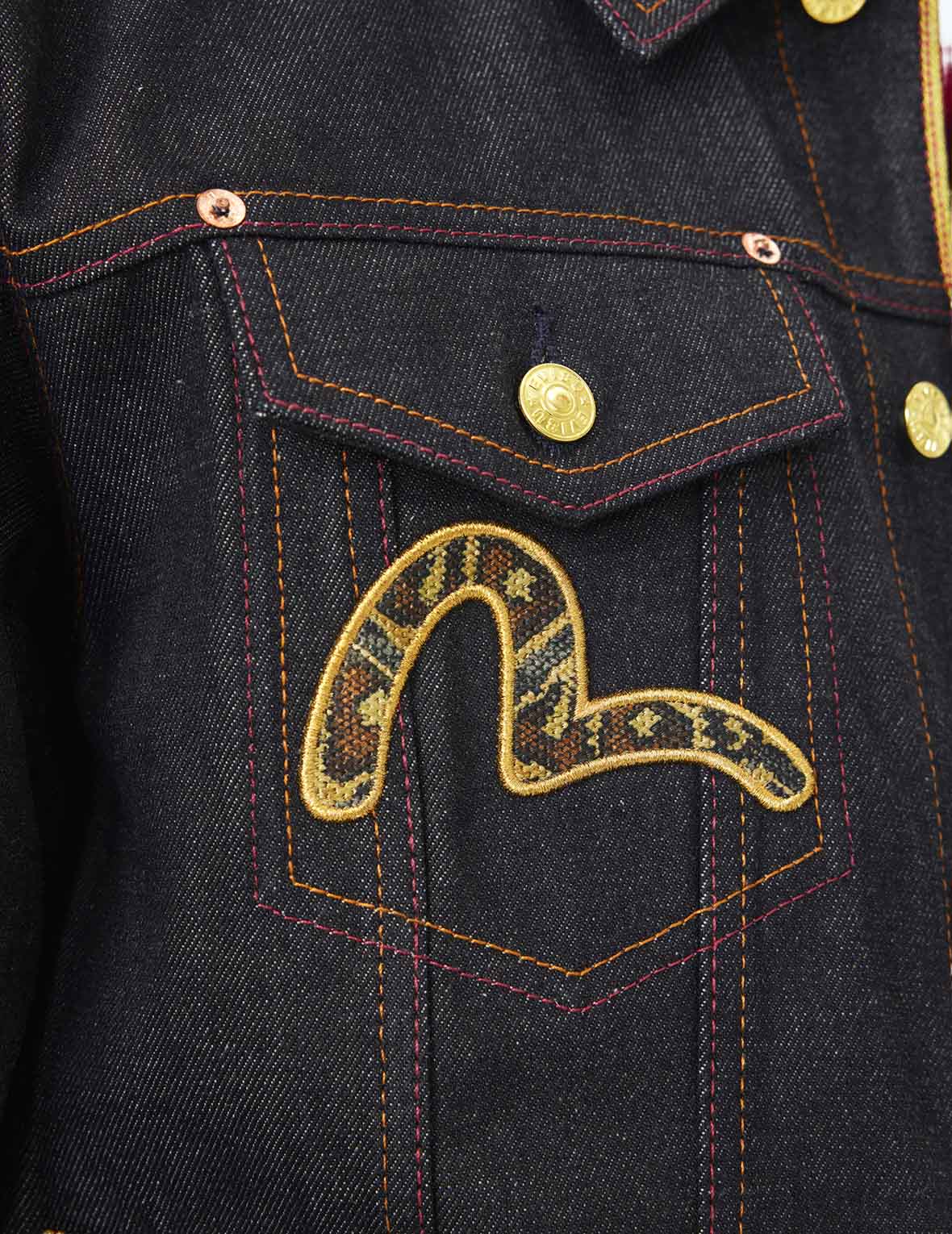 2025 Limited Edition Year of the Snake Relax Fit Denim Jacket for Men & Women - Vintage Washed Distressed Denim Coat - Perfect for Casual Outfits, Streetwear, and Festival Fashion