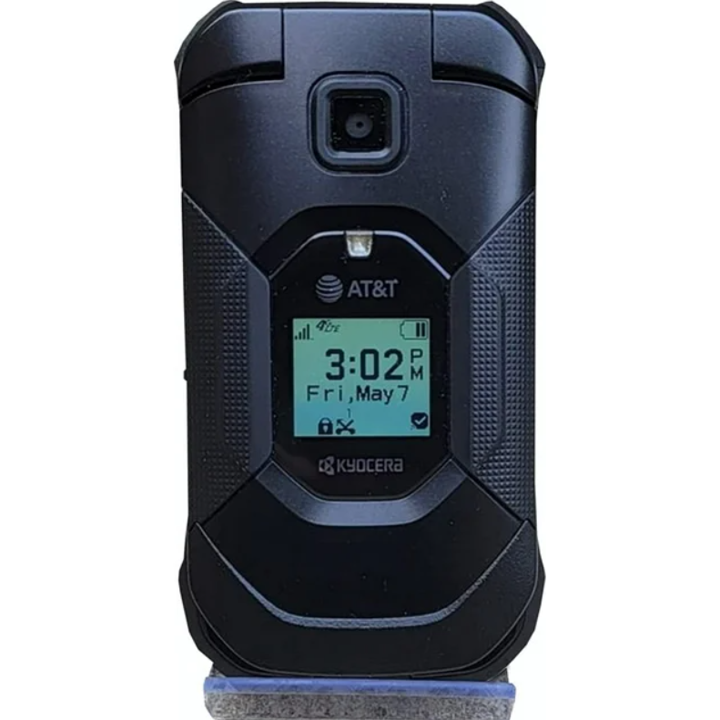 Kyocera DuraXE E4830 Rugged Flip Phone - Unlocked for AT&T & T-Mobile LTE - Durable Military-Grade Smartphone for Outdoor, Construction & Emergency Use