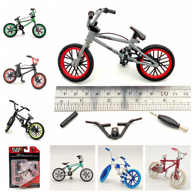 Premium FLICK TRIX Miniature BMX Finger Bike - Diecast Metal DeathTrap Bicycle Toy for Kids & Adults - Perfect for Office Desk, Stress Relief & Collectible Gift