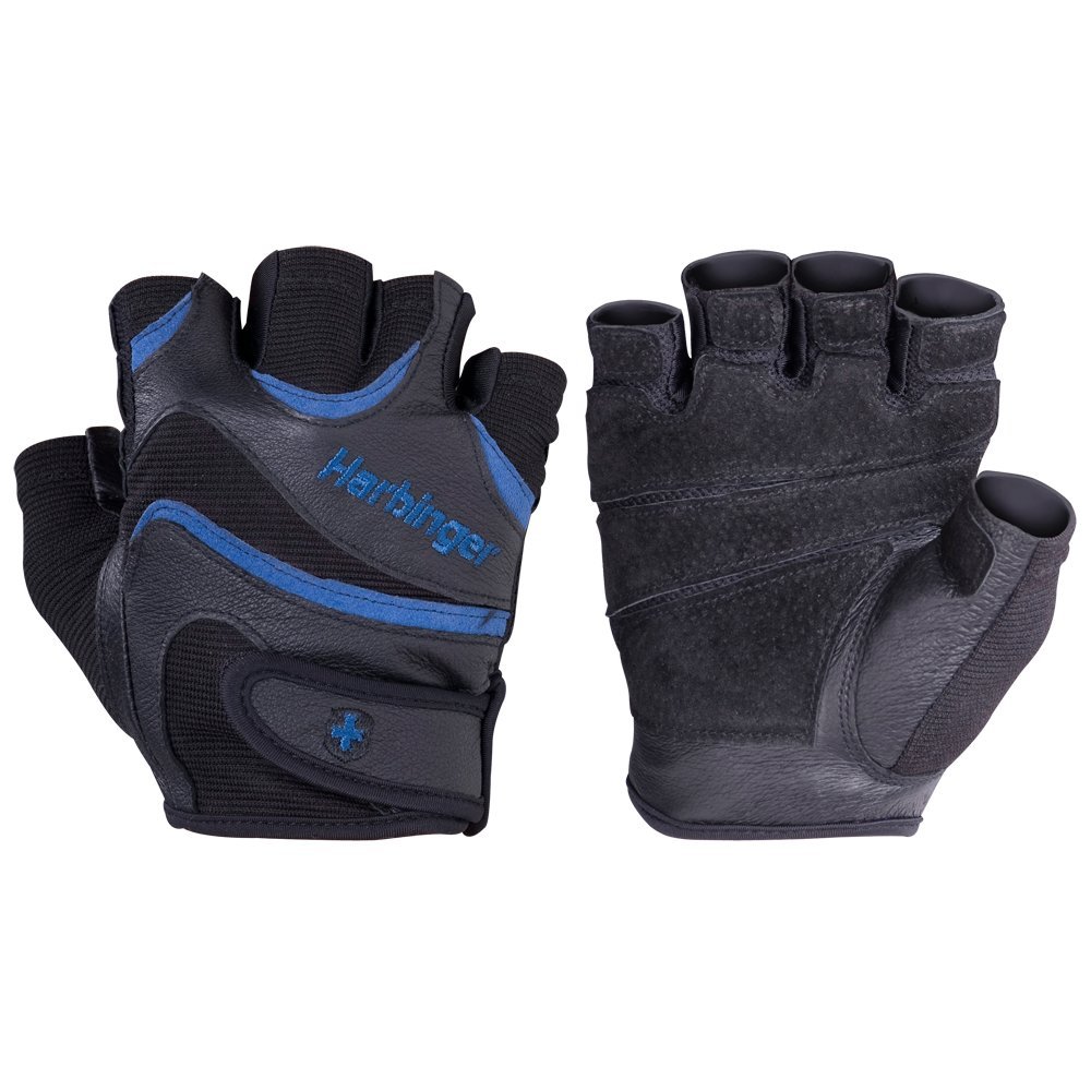 Harbinger Men's FlexFit Weightlifting Gloves - Premium Workout Gloves for Gym, CrossFit & Powerlifting - Enhance Grip & Reduce Calluses for Strength Training & Fitness