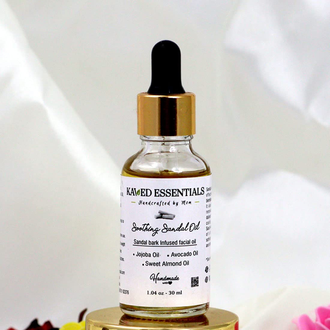 Organic Sandalwood Bark Infused Facial Oil - 30ml | Anti-Aging Serum with Jojoba Oil, Avocado Oil & Sweet Almond Oil | Hydrating & Nourishing for Dry Skin, Wrinkles & Fine Lines | Perfect for Night Routine & Daily Skincare Regimen