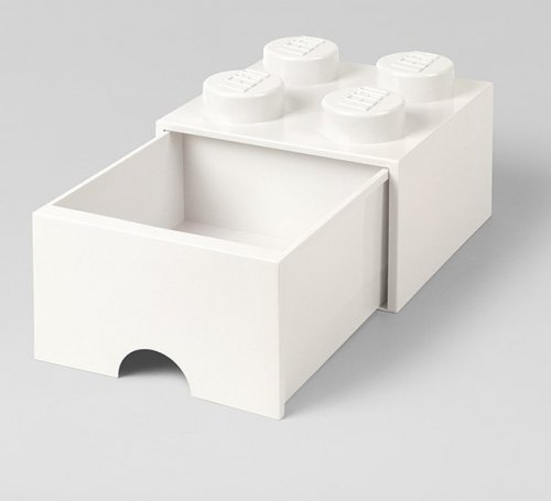 LEGO Storage Drawer Organizer - 4 Drawer Plastic Bin for Toy Bricks & Building Blocks - Perfect for Kids' Room, Playroom & Classroom Organization