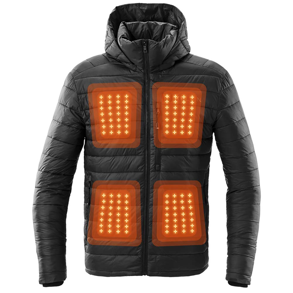 Kelvin Coats Heated Jackets for Men - Battery Heated Puffer Coat with 3 Heat Settings | Ultra Warm Winter Jacket for Outdoor Activities, Skiing & Hiking
