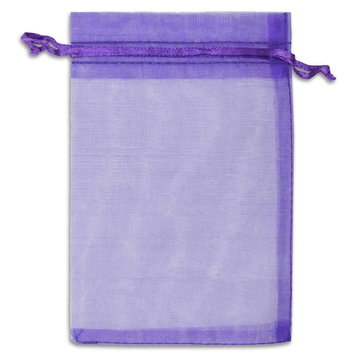 48-Pack 3x4 Inch Purple Sheer Organza Drawstring Gift Bags - Jewelry, Candy & Wedding Favor Pouches for Party Favors, Bridal Shower, Baby Shower & Birthday Treats