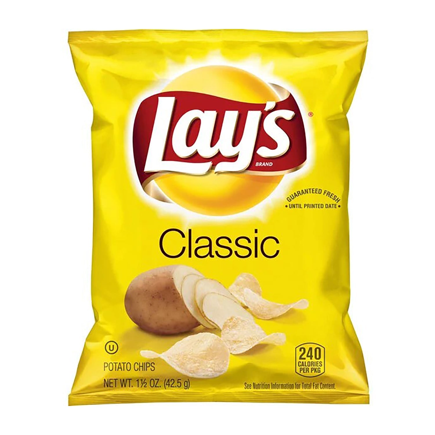 Frito Lay Lays Original Potato Chips - 64 Count Case (1.5oz Bags) | Bulk Snacks for Parties, Office, Vending Machines & Family Gatherings