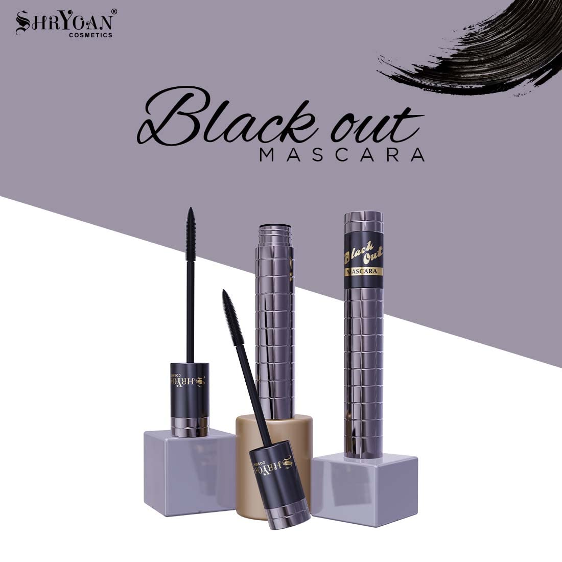 Shryoan Black Out Mascara - Smudge Proof, Waterproof & Long Lasting Volumizing Mascara for Dramatic Lashes | Intense Black Formula (10g) | Perfect for Everyday Wear, Date Night & Special Occasions