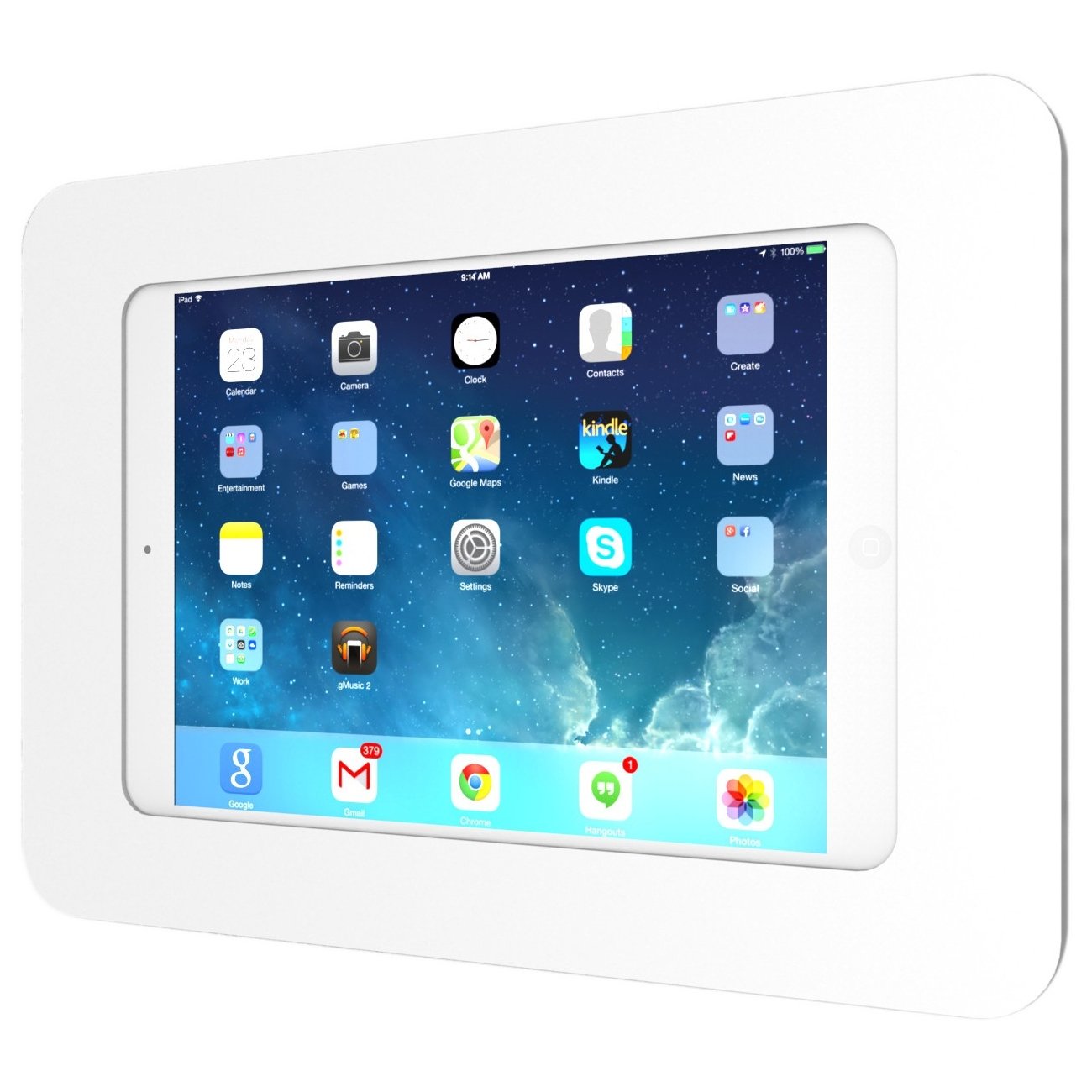 Maclocks 260ROKW Rokku Secure Wall Mount Enclosure for iPad Air & iPad Pro 9.7 Inch - White | Anti-Theft Protection for Retail Stores, Restaurants & Offices