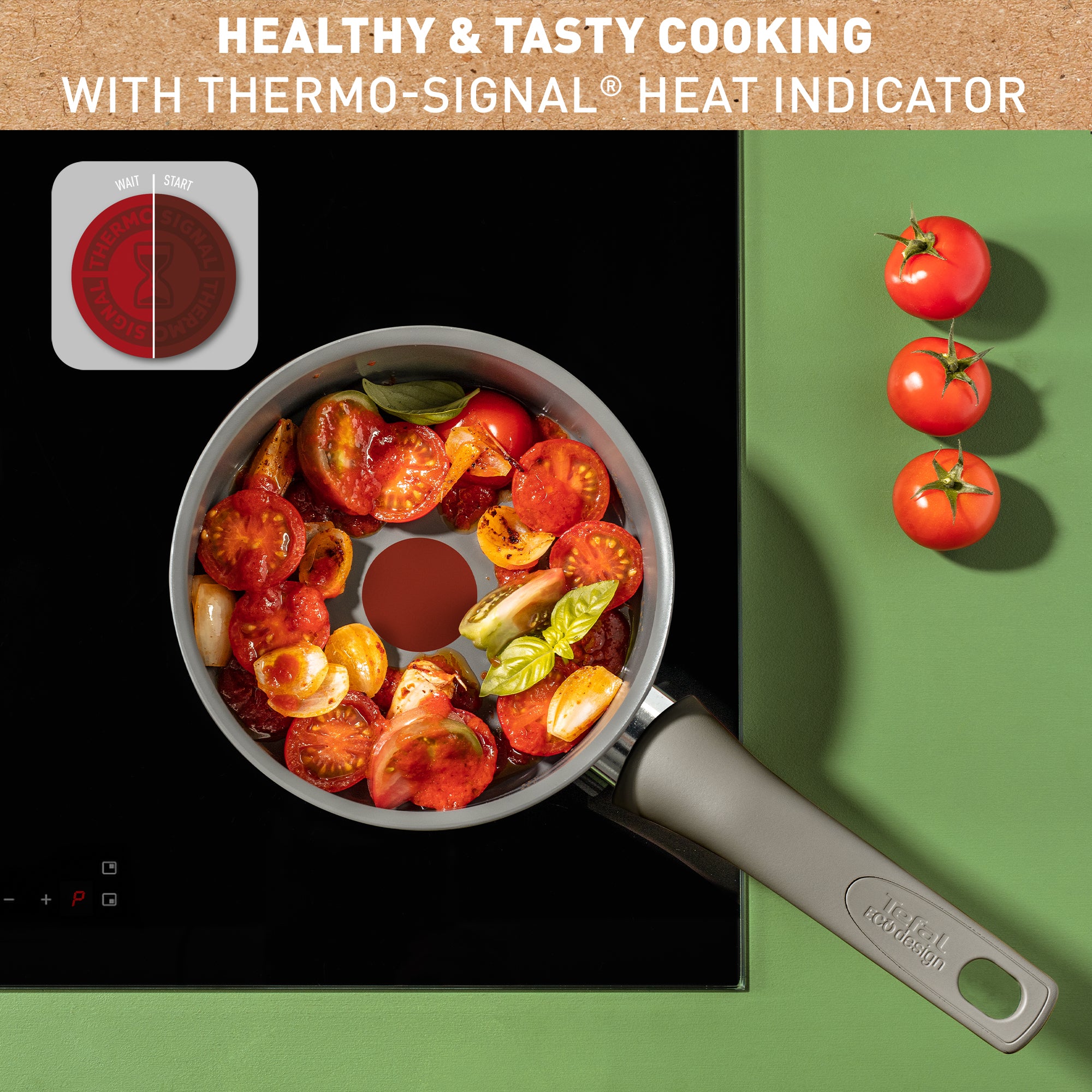 Tefal Revive Ceramic Induction Non-Stick Saucepan 18cm - 7.1 Inch Ceramic Coated Cookware for Gas, Electric & Induction Stoves - Perfect for Sauces, Stews & Everyday Cooking