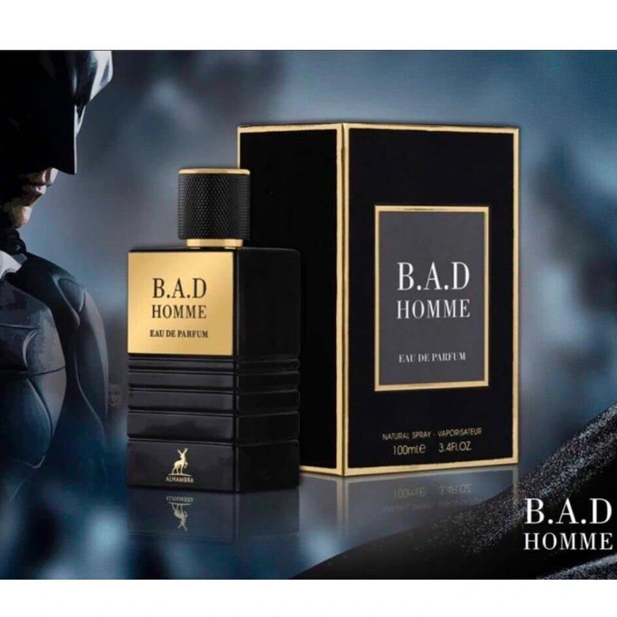B.A.D. HOMME Men's Eau De Parfum 3.4 oz - Premium Cologne for Men, Long Lasting Fragrance for Date Night, Office & Special Occasions