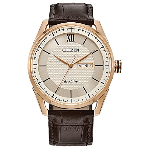 Brown Leather Strap/ Rose Gold
