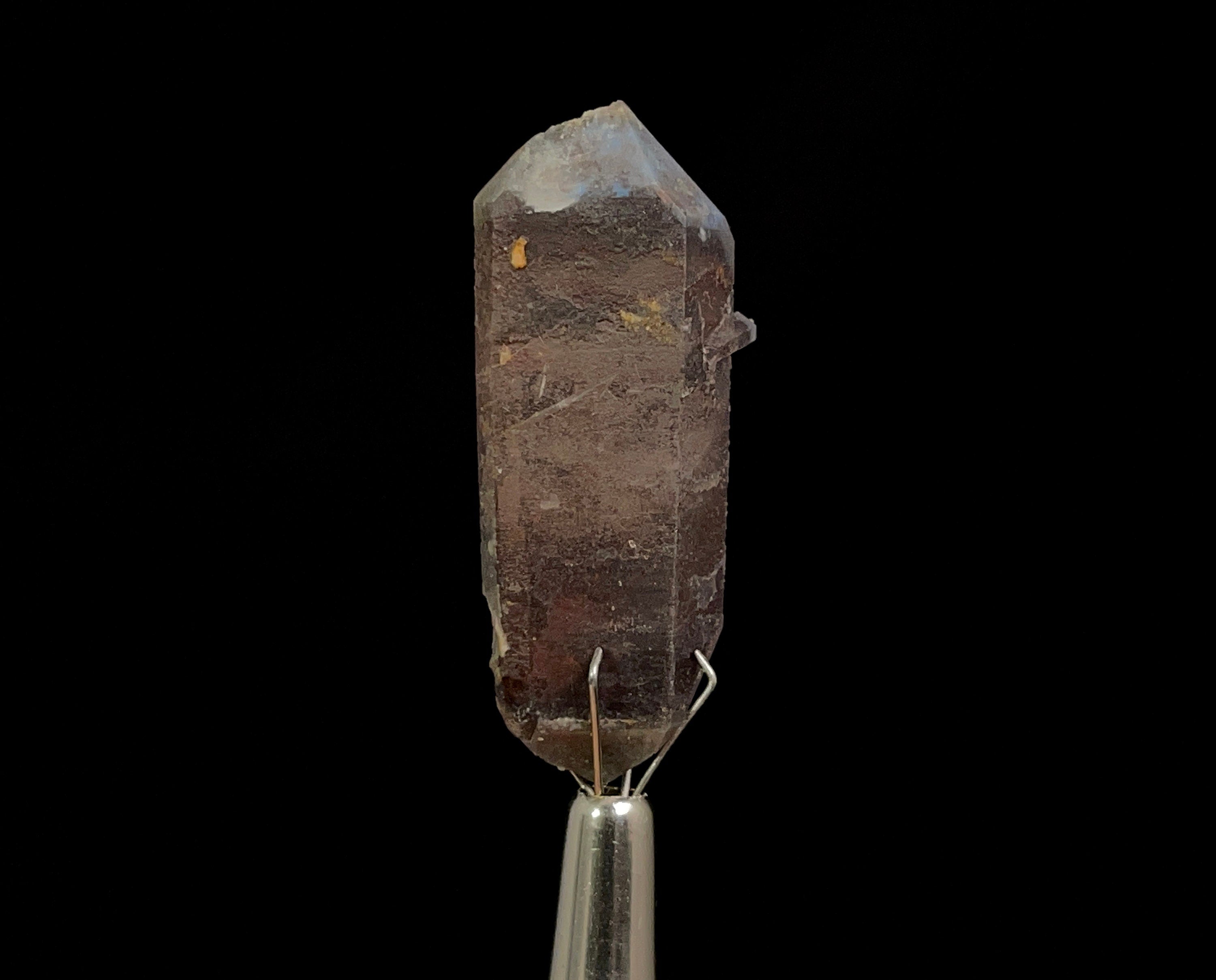 PAPAGOITE in QUARTZ Raw Crystal Point with HEMATITE - Rare Metaphysical Healing Stone for Meditation, Energy Work & Spiritual Growth | Natural Mineral Specimen for Collectors