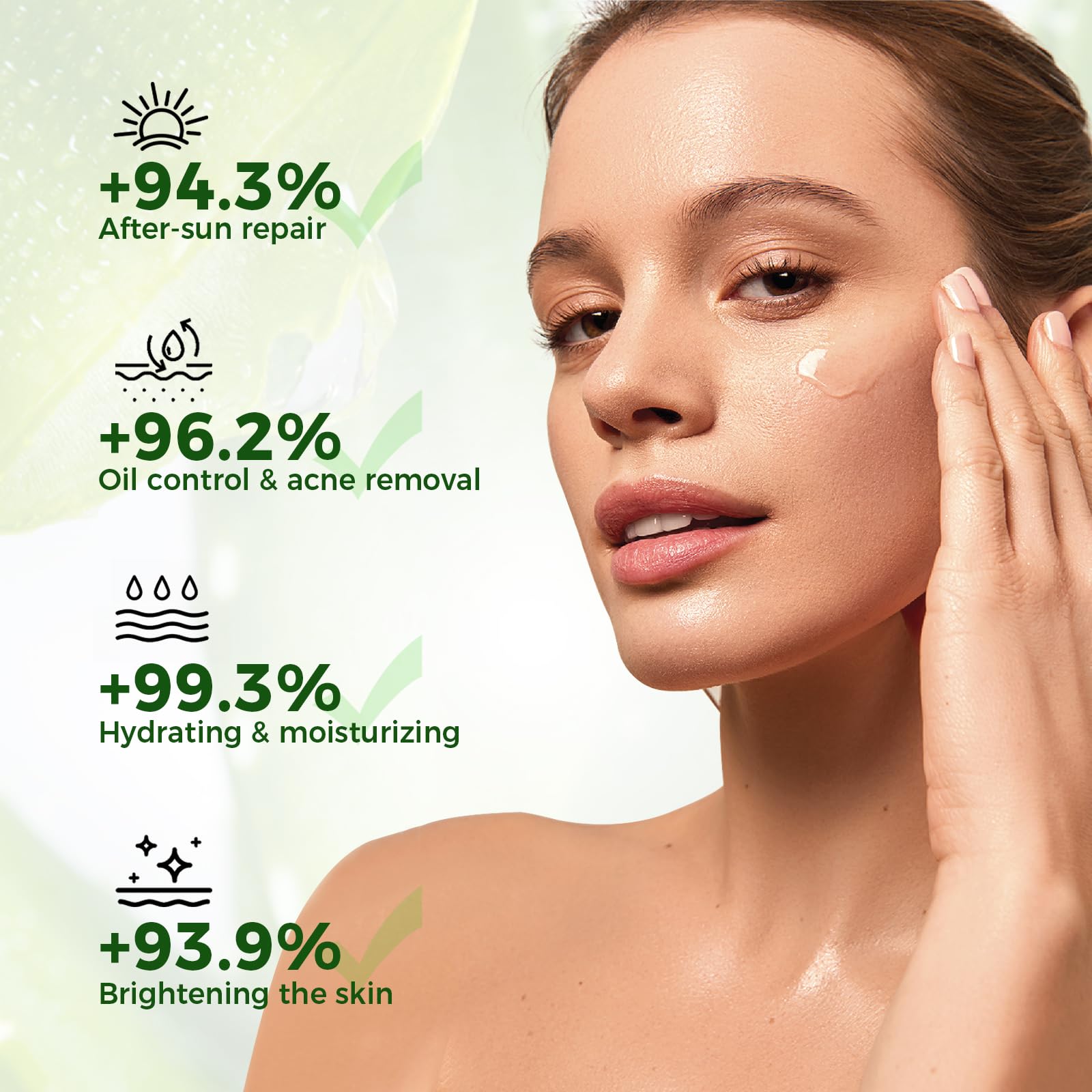 98% Pure Organic Aloe Vera Gel for Face & Body - Natural Hydrating Moisturizer for Sunburn Relief, Skincare & Hair Care - Soothes Razor Bumps & Scalp - 5.07 Fl Oz - Perfect for Post-Sun Care, Daily Hydration & Sensitive Skin Treatment