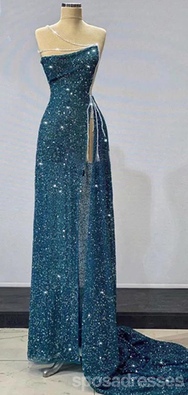 Elegant Teal Sheath High Slit Maxi Long Prom Dress for Women | Formal Evening Gown | Perfect for Homecoming, Wedding Guest & Special Occasions
