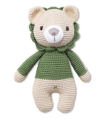 OMFshion Embroidered Lion Stuffed Animal - Personalized Teddy Bear Plush Toy for Boys & Girls | Cute Baby Gift, Nursery Decor & Comfort Companion