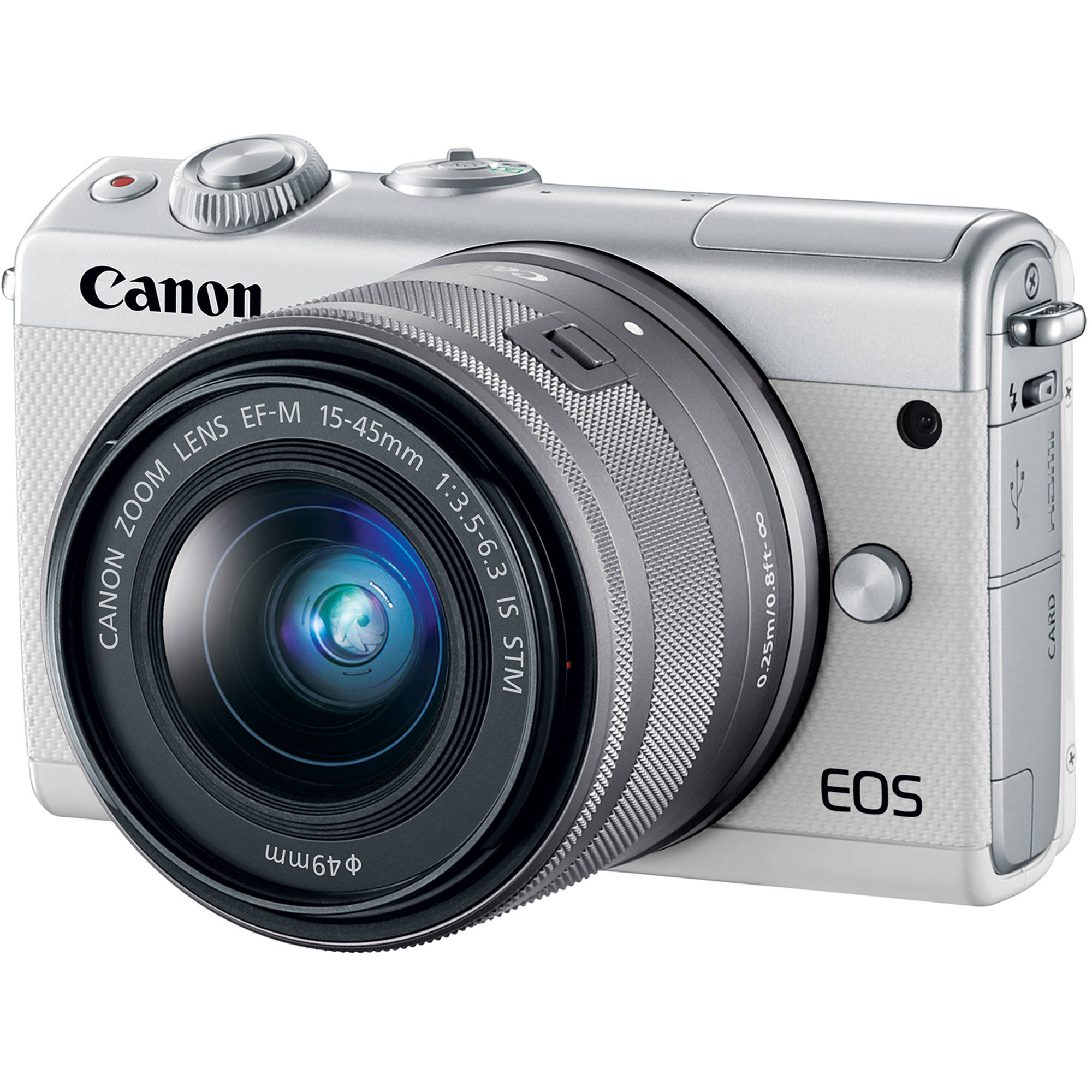 Canon EOS M100 Mirrorless Digital Camera with 15-45mm Lens (White) - Perfect for Travel Photography, Vlogging & Everyday Shooting