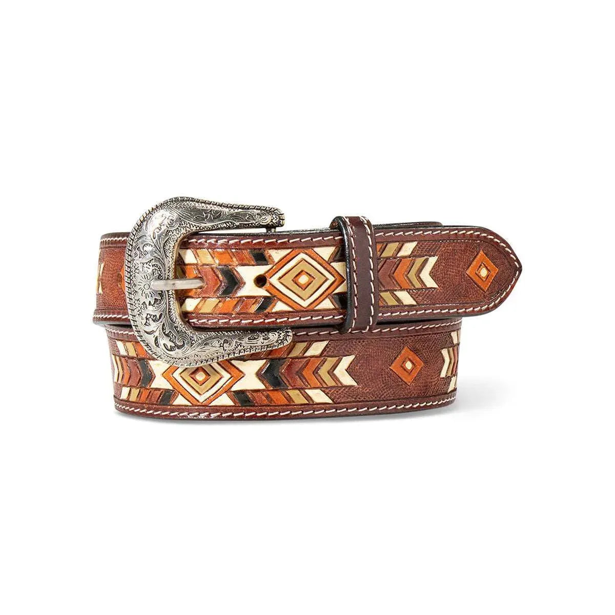Ariat Southwest Elegance Belt for Women - Western Style Leather Belt with Ornate Buckle - Perfect for Cowgirl Boots, Jeans & Western Fashion Outfits