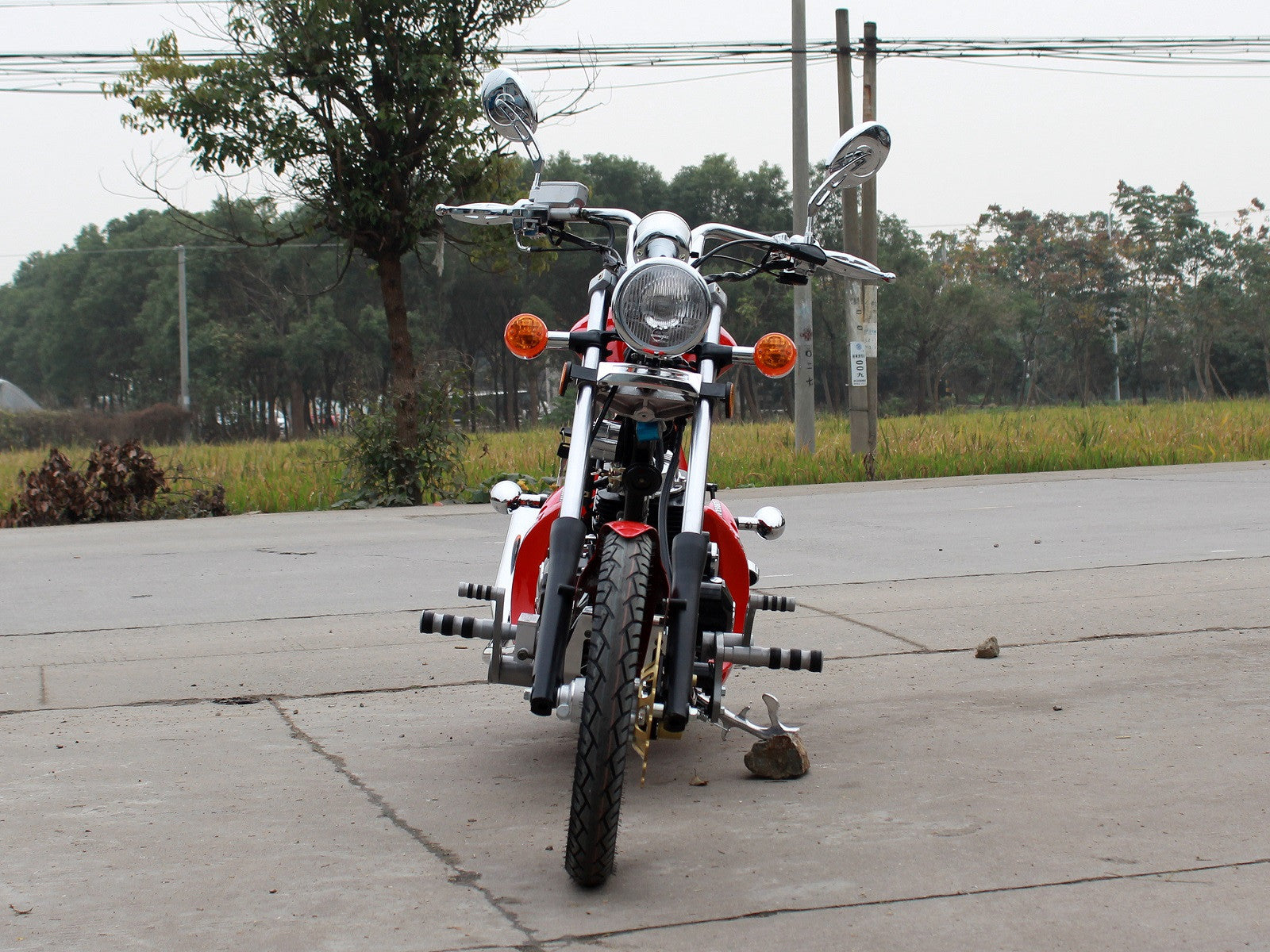 Venom Villain 250cc Chopper Motorcycle - 5-Speed Manual Transmission for Cruising & Adventure Riding