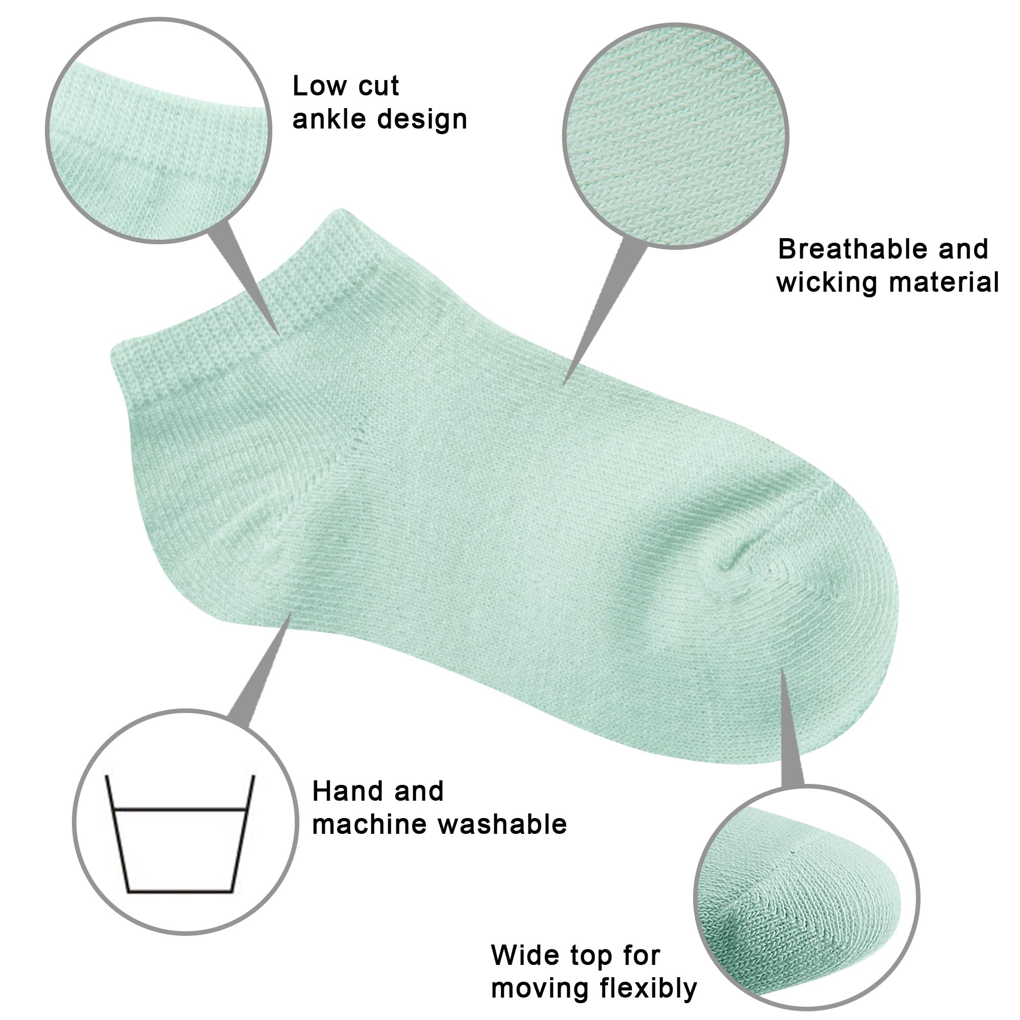**Duufin 25 Pairs Toddler Ankle Socks - Low Cut Half Cushion Kids Socks for Boys & Girls - Soft & Breathable for Play, School & Daily Wear**