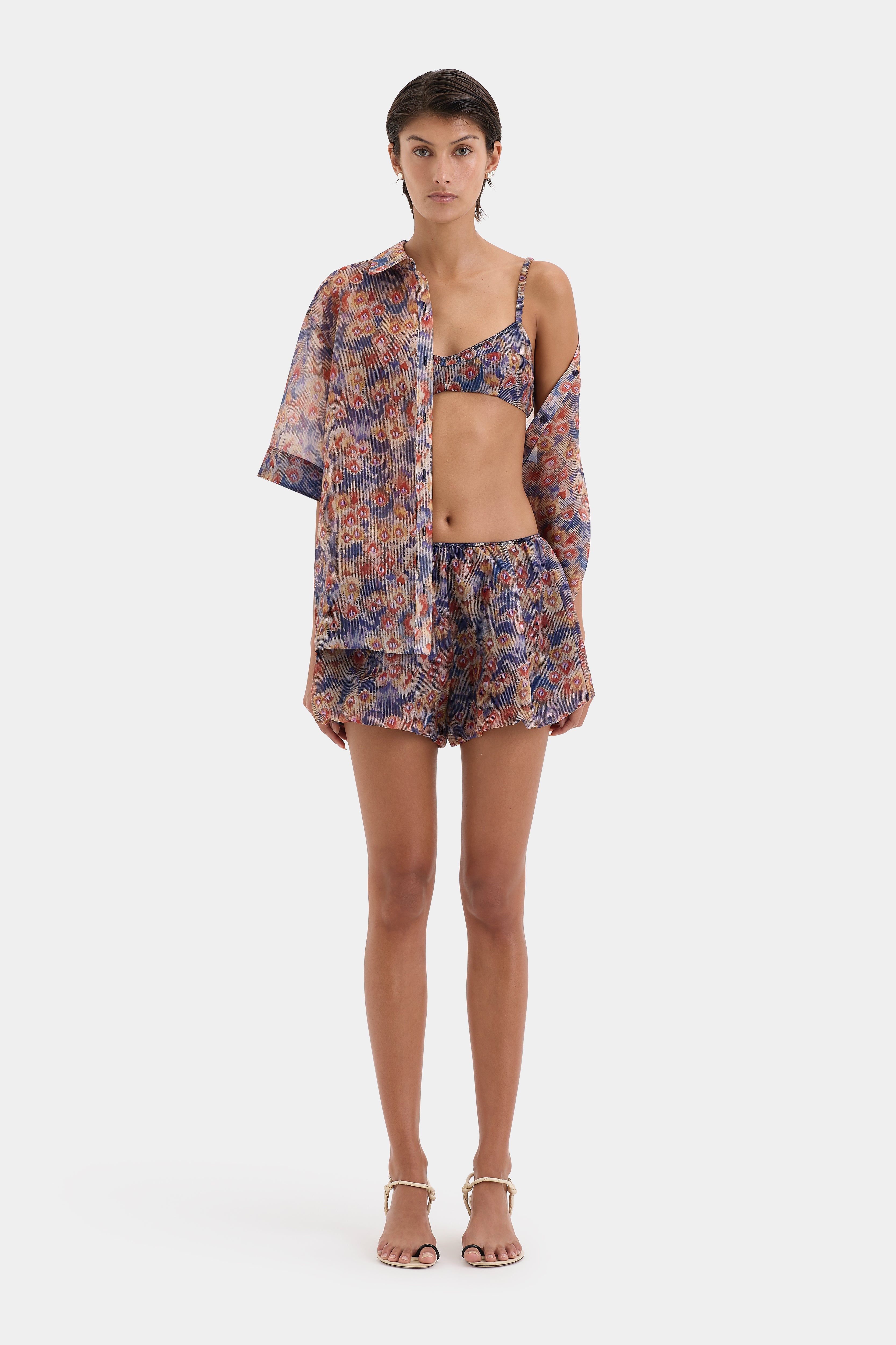 Fiore Shirt Petalo Scuro - Stylish Floral Print Blouse for Women | Perfect for Office, Date Night & Summer Outfits