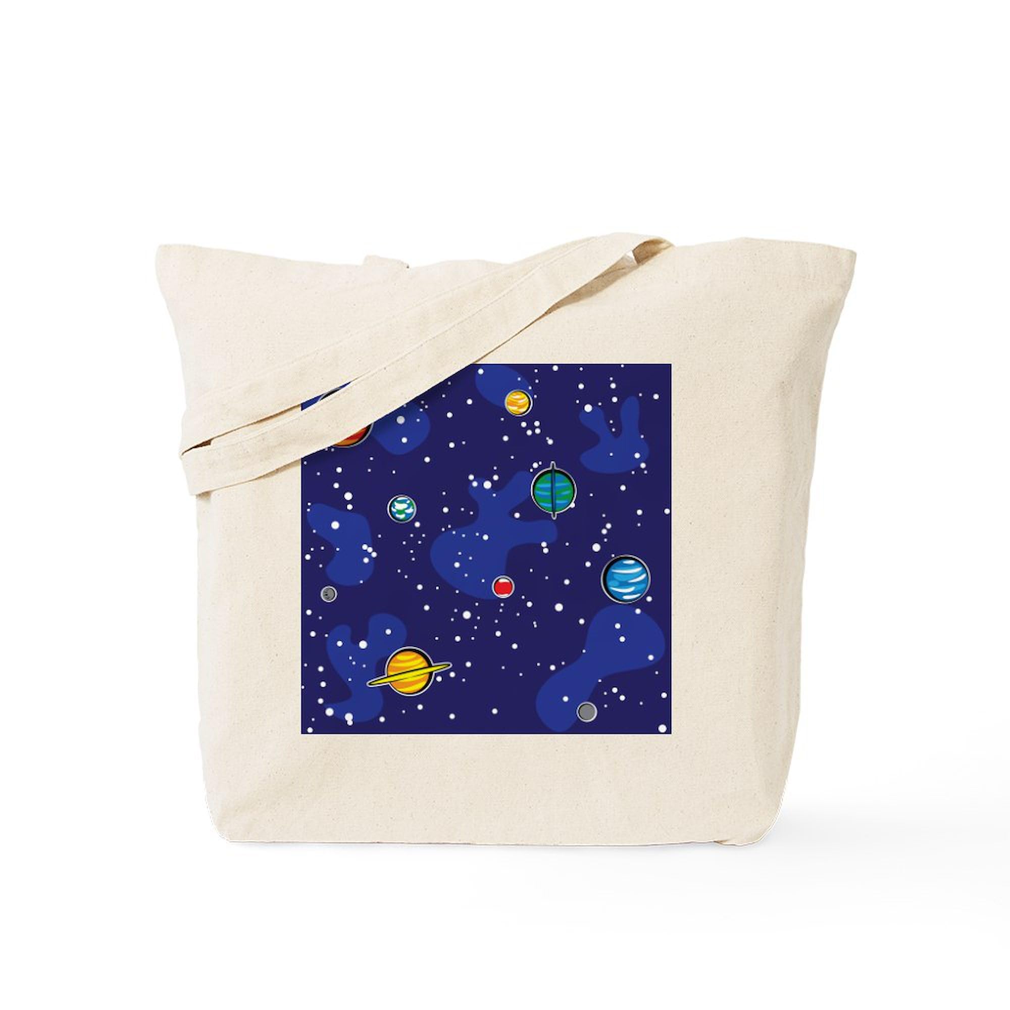 Solar System Tote Bag - Eco-Friendly Natural Canvas Reusable Shopping Bag - Perfect for Groceries, Beach Trips & Space Enthusiasts
