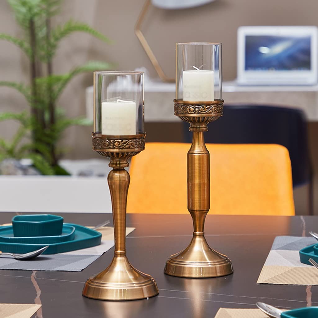 TOMYEUS European-Style Luxury Candle Holder - Elegant Candlestick for Weddings, Romantic Dinners & Home Decor (Size B) | Perfect for Centerpieces, Table Settings & Gift Giving
