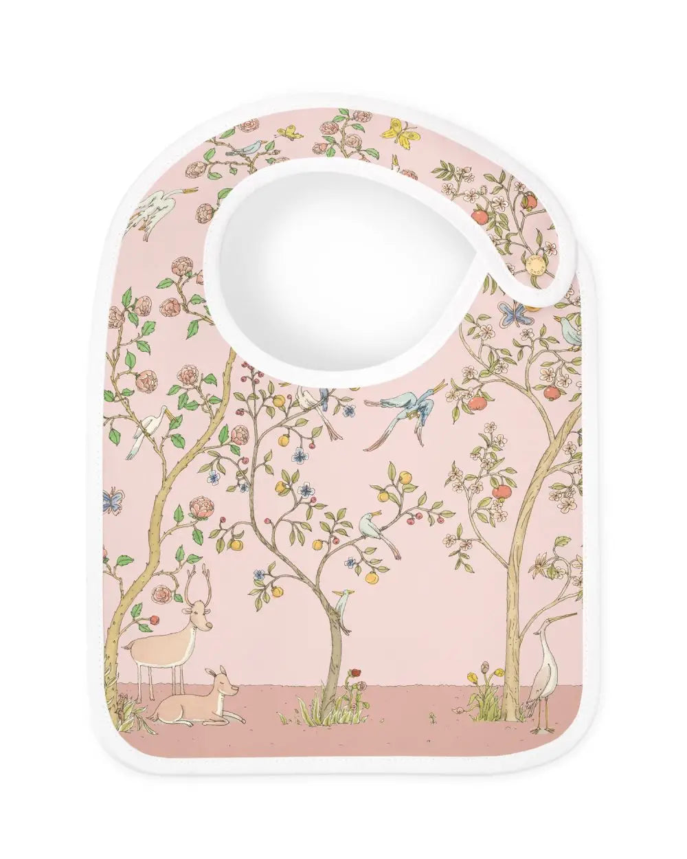 Atelier Choux Pink Satin Baby Bib - Soft & Elegant for Special Occasions - Perfect for Weddings, Photo Shoots & First Birthdays