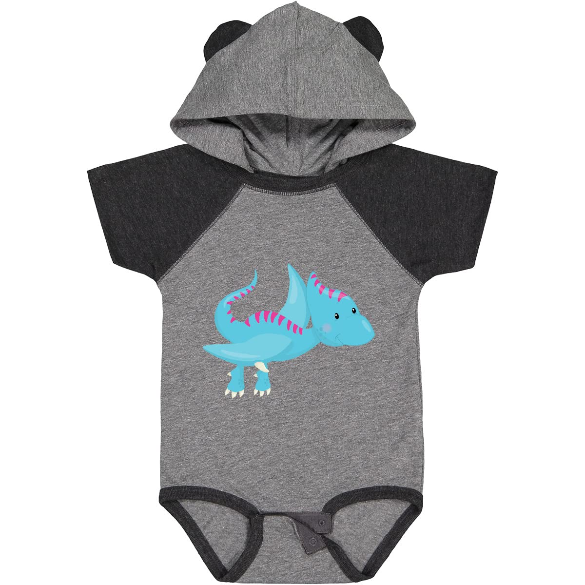 Inktastic Cute Blue Dinosaur Baby Bodysuit - Soft Cotton Onesie for Infants & Toddlers - Perfect for Playtime, Photo Shoots & Everyday Wear