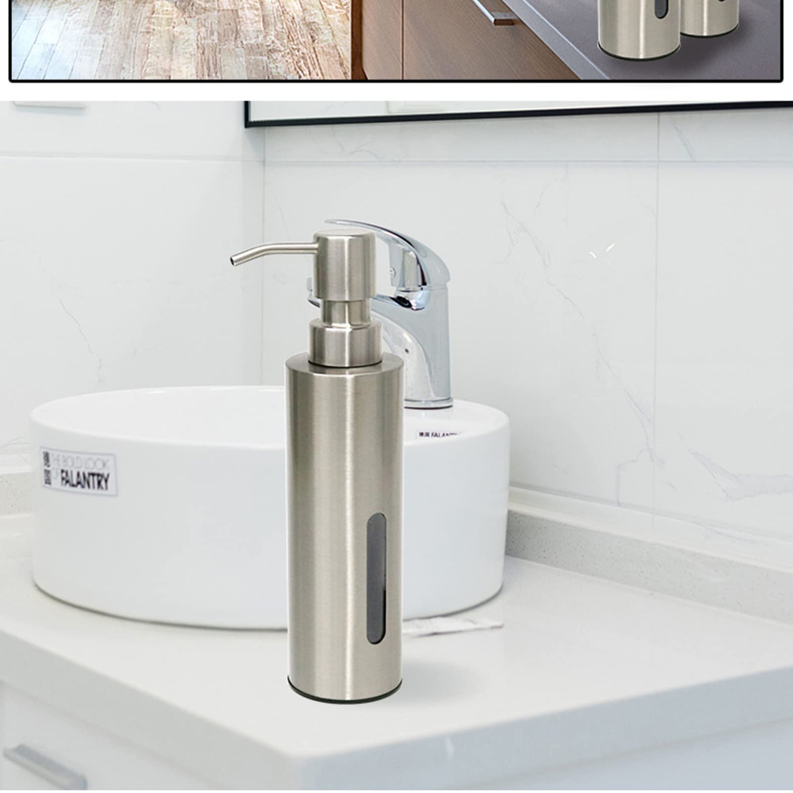 Cabilock Automatic Soap Dispenser - High Pressure Stainless Steel Kitchen & Bathroom Soap Dispenser for Dish Washing, Travel & Home Use - Black (Refillable, Touch-Free Design)