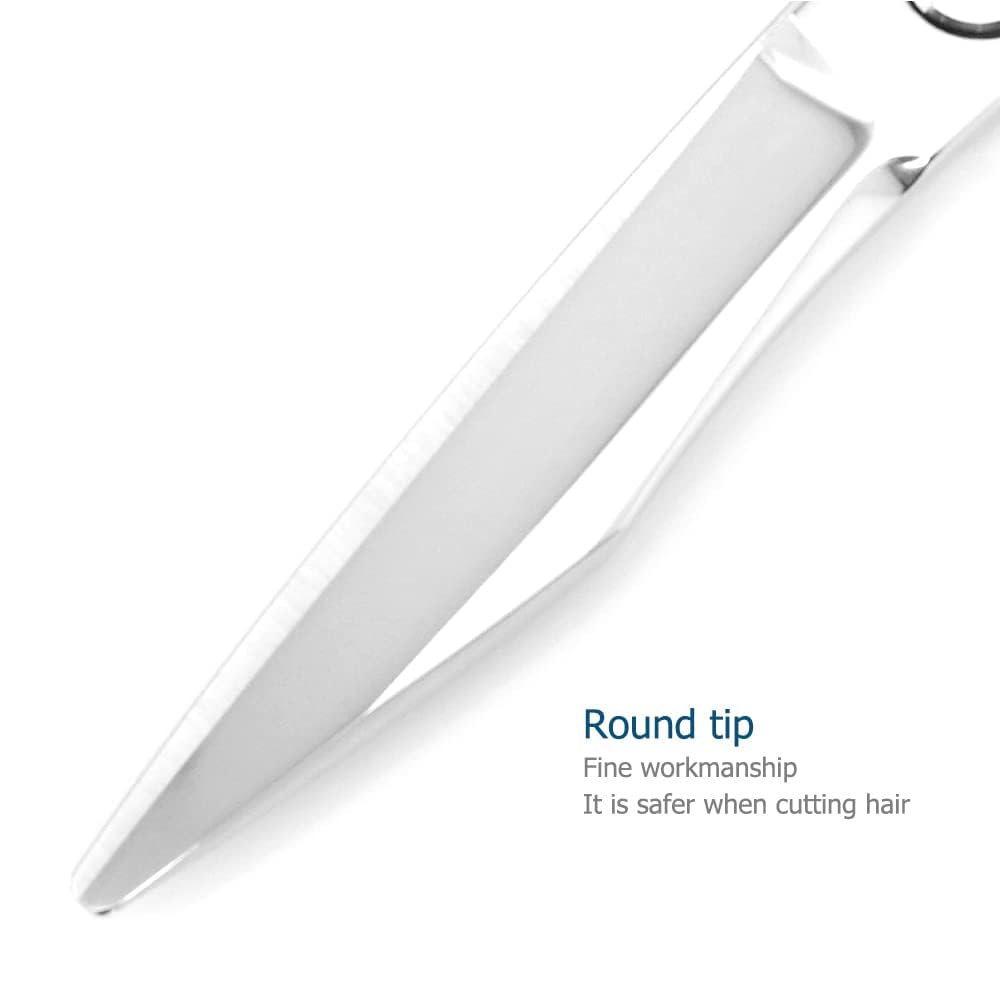 Professional 6 Inch Barber Scissors - 440C Stainless Steel Hair Cutting Shears for Precision Haircuts | Sharp Salon & Home Hairdressing Tools | Perfect for Stylists, Barbers & DIY Hair Trimming
