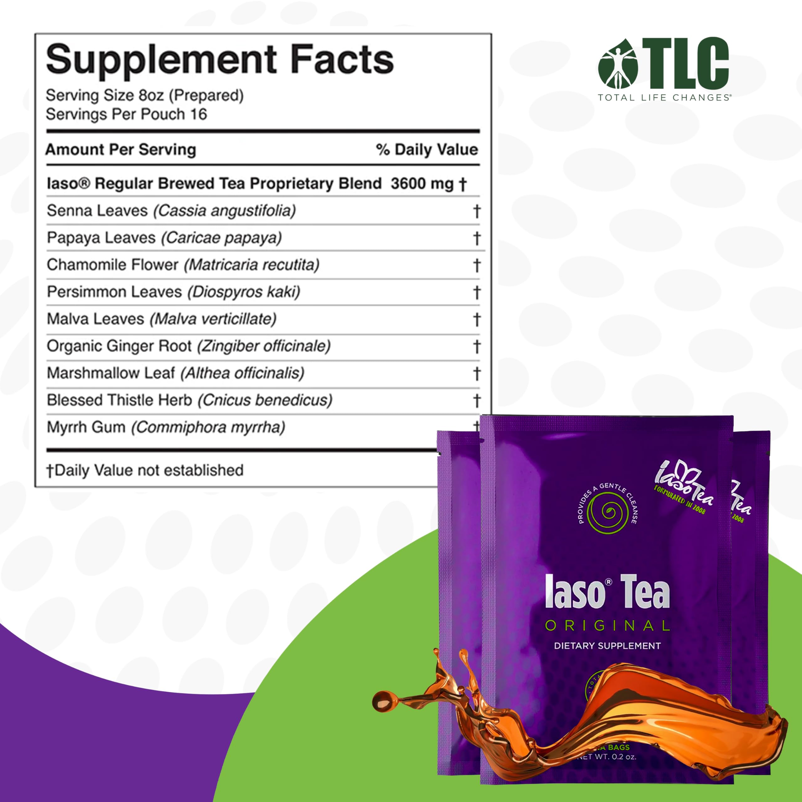 Iaso Brew Tea (Original) - TLC Cleansing Herbal Tea for Detox & Weight Management - 20 Tea Bags (10 Pack) | Supports Digestion & Energy Boost for Daily Wellness Routine