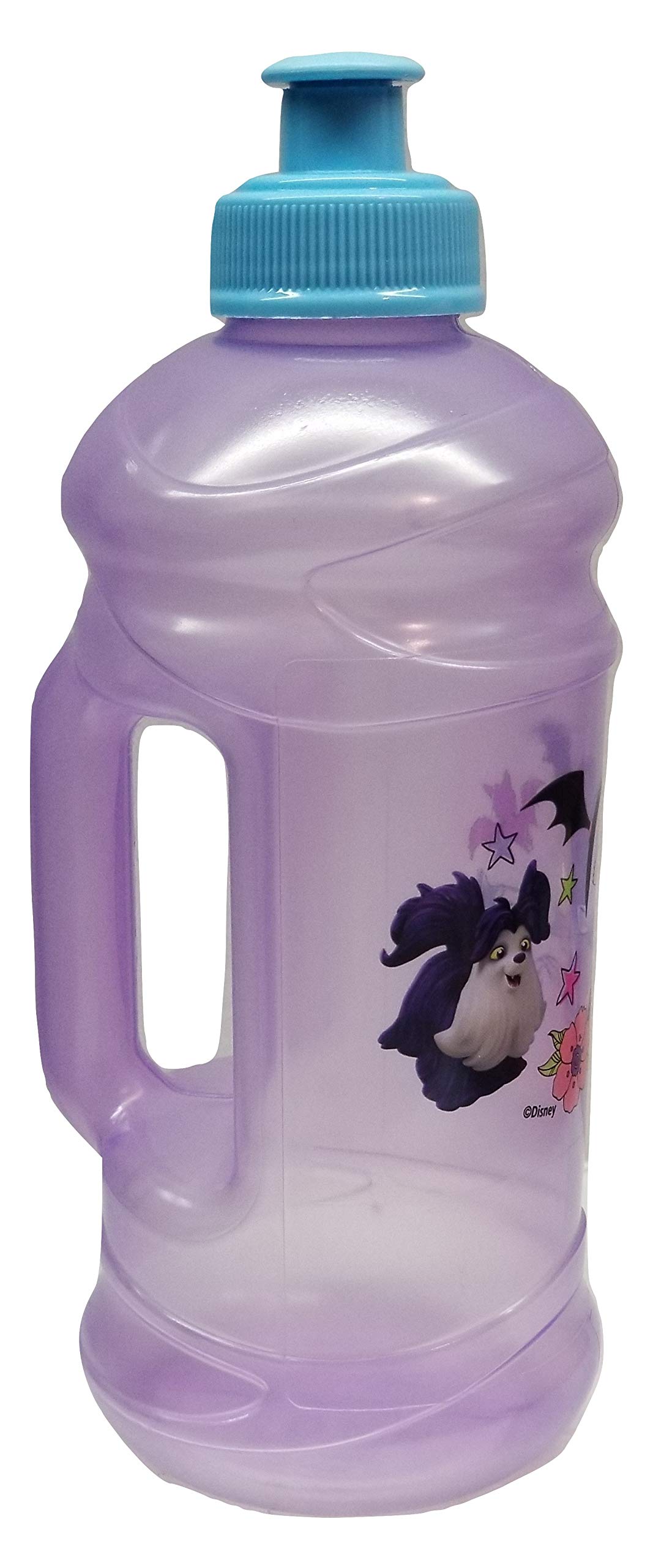 Vampirina Themed 15.5oz Purple & Blue Water Bottle with Pull Top Lid - Perfect for Kids School, Outdoor Activities & Disney Themed Parties