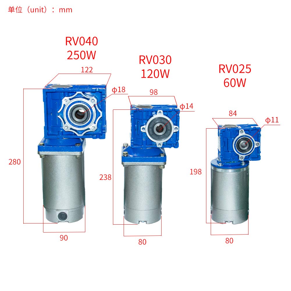 12V DC High Torque Worm Gear Motor - 22RPM, 120W Power, 80:1 Gear Ratio for Industrial Automation, Robotics, and DIY Projects