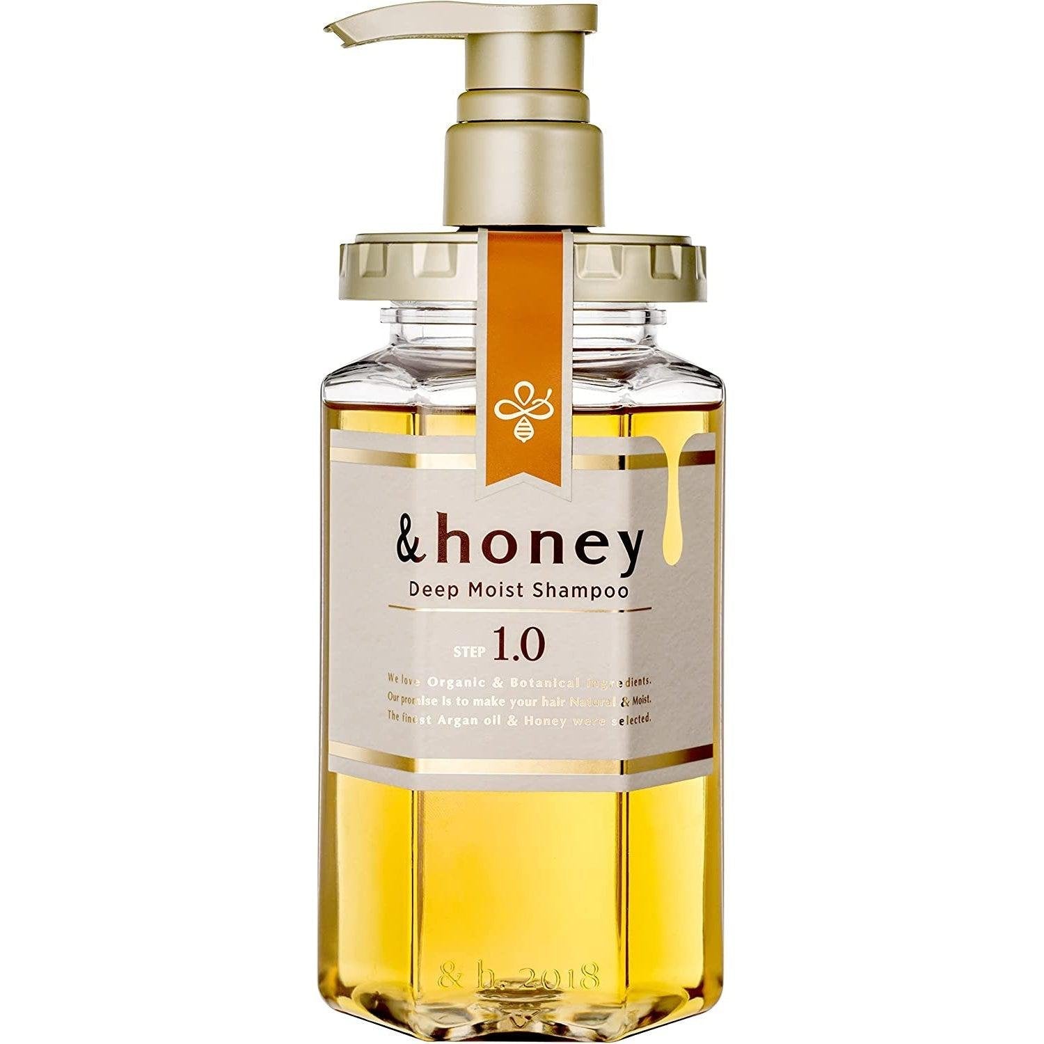 &honey Deep Moist Shampoo 1.0 - Japanese Honey Shampoo for Dry Damaged Hair - 440ml Hydrating Hair Care - Perfect for Daily Use & Salon Quality Results