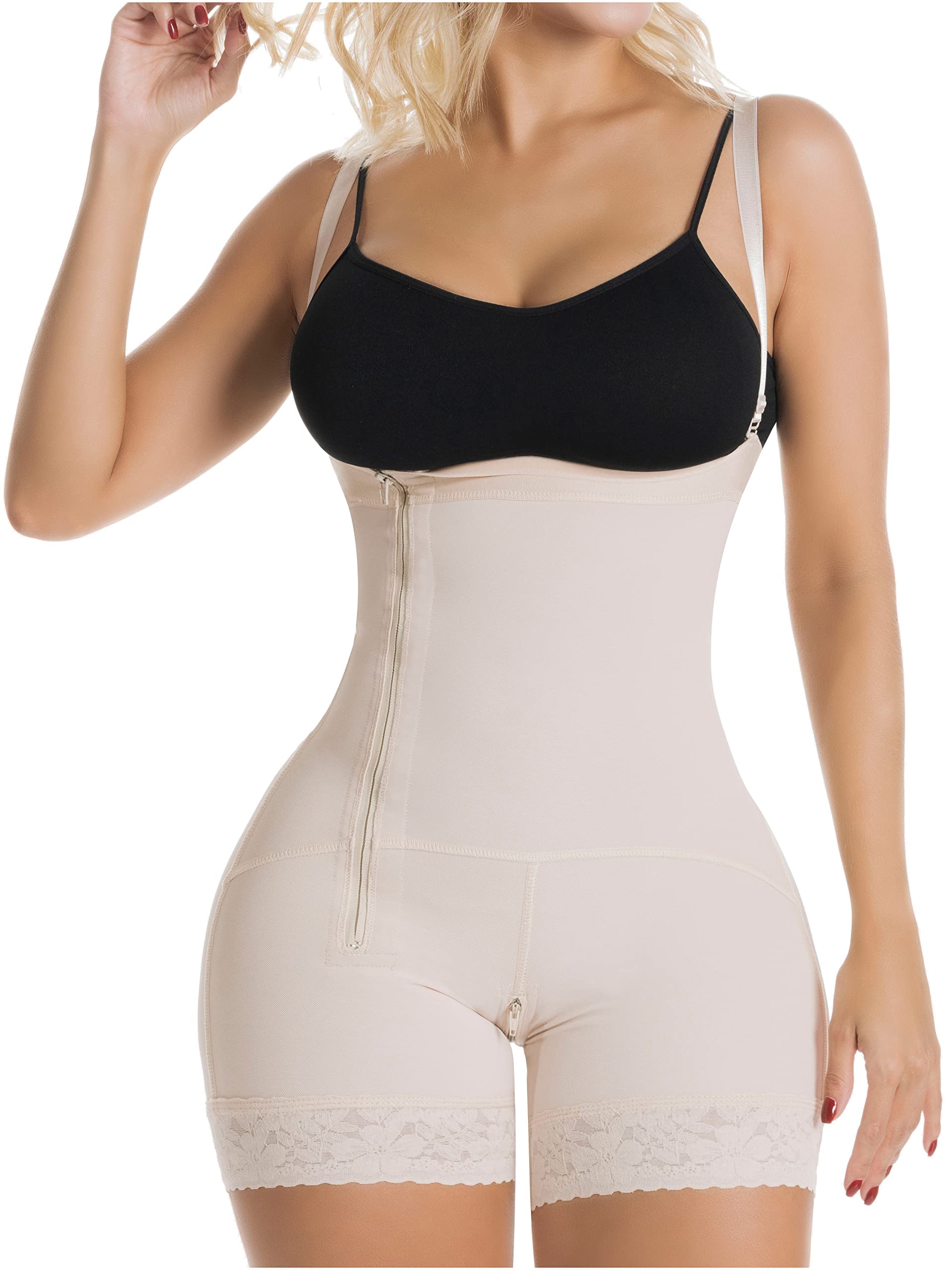 Sonryse Stage 2 Postpartum Mid Thigh Tummy Control Shapewear Bodysuit - Colombian Postpartum Girdle for Women - Perfect for C-Section Recovery & Post-Pregnancy Body Shaping