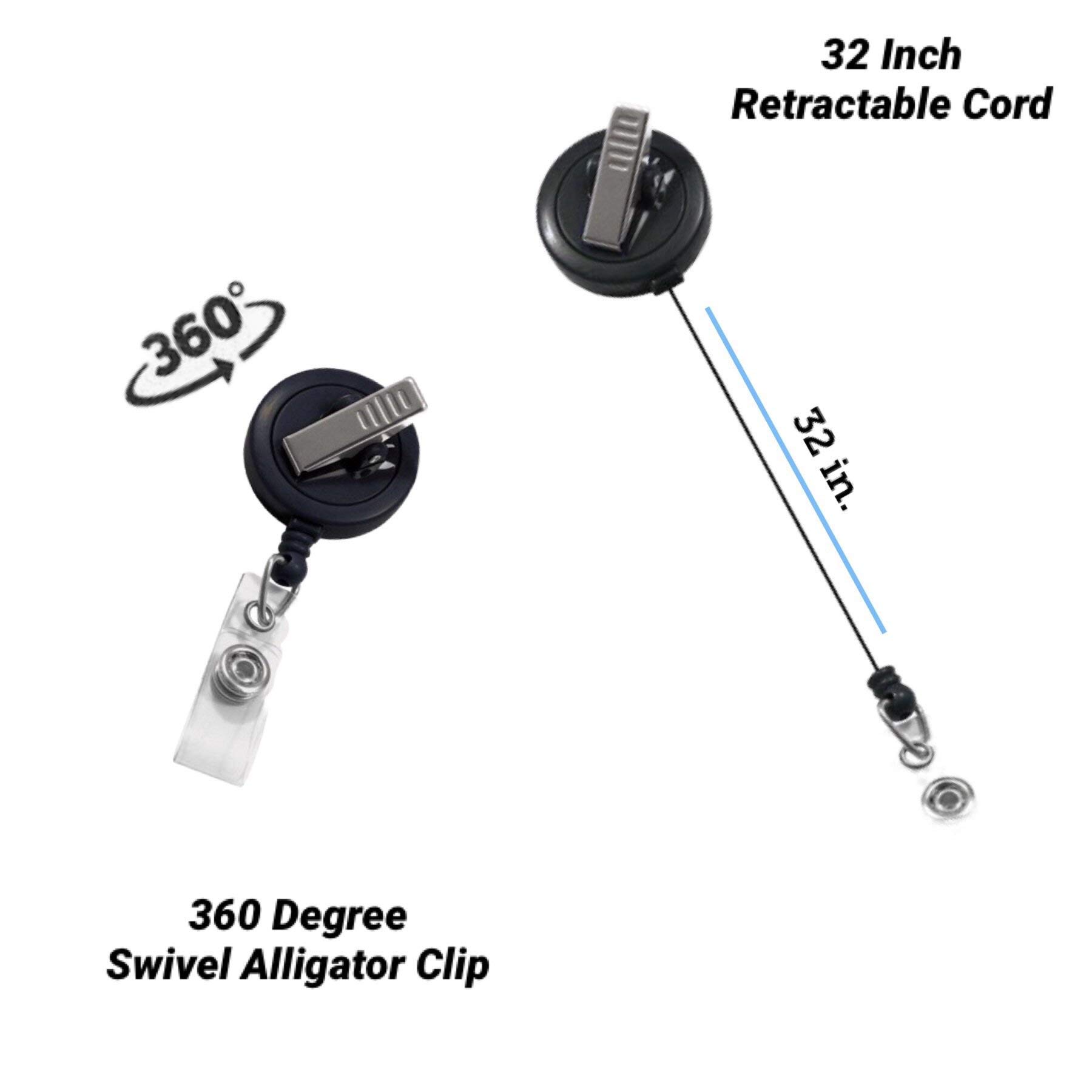 Retractable Badge Reel with Breakaway Lanyard - Magnetic ID Holder for Nurses, Teachers & Professionals - Cute & Durable Badge Holder for Work, Hospitals & Conferences