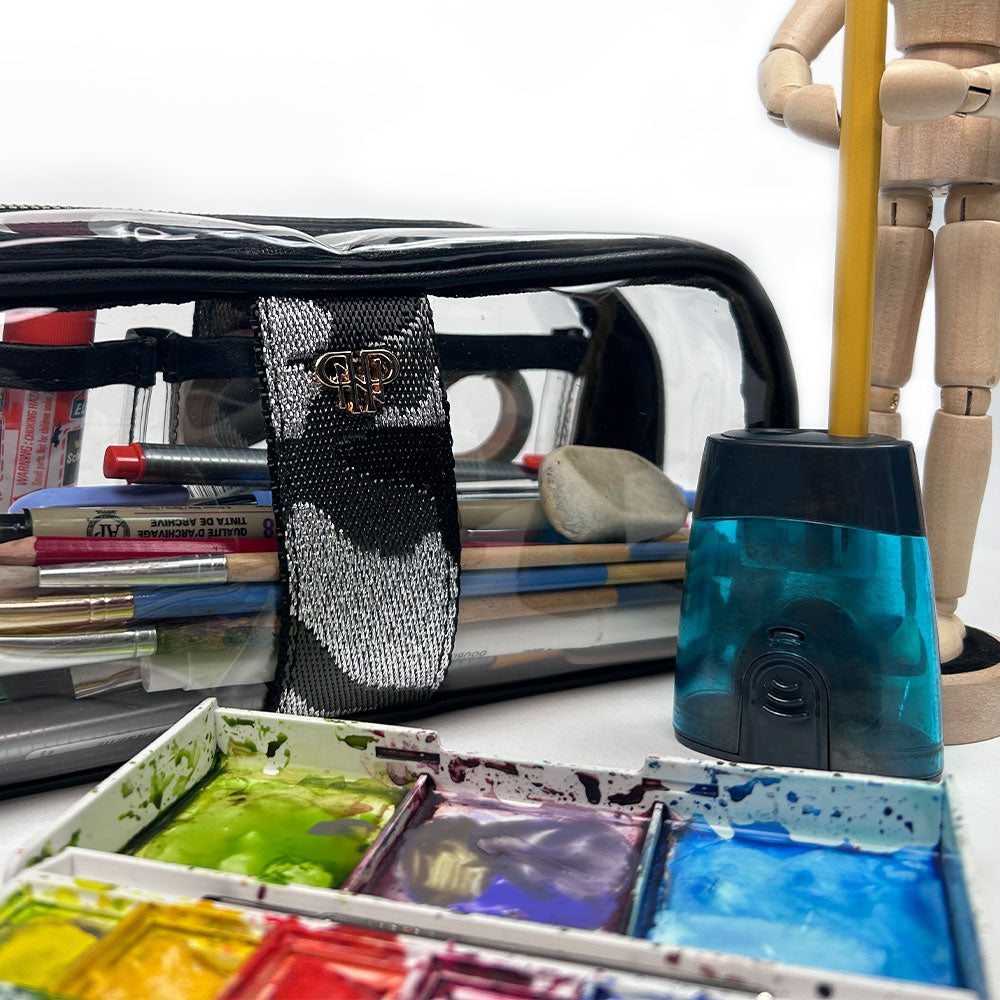 Bombshell Makeup Case - Silver Camo Cosmetic Bag for Women | Travel, Gym & Everyday Use Makeup Organizer