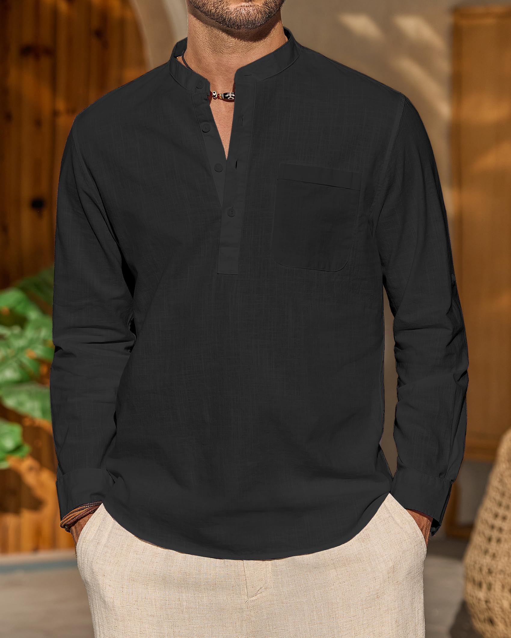 J.VER Men's Classic Oxford Shirt - Solid Color Casual Button Down Collar Long Sleeve Dress Shirt with Chest Pocket | Perfect for Office, Business Meetings & Smart Casual Outfits