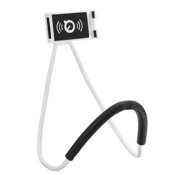 Hands-Free Cell Phone Neck Holder Stand - Adjustable Phone Mount for iPhone, Samsung & More - Perfect for Cooking, Working, Reading & Watching Videos (White)