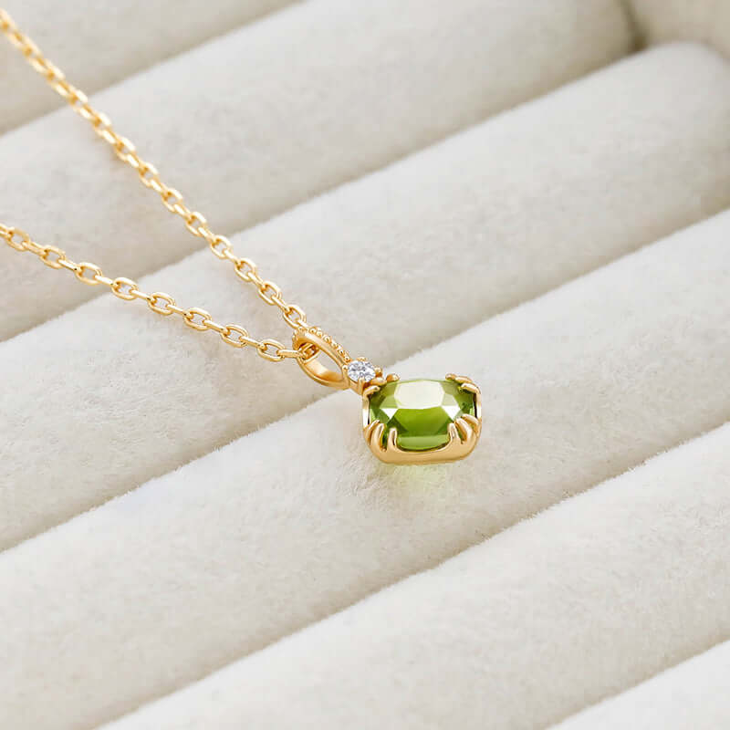 Peridot Birthstone Pendant Necklace for Leo - August Birthstone Jewelry Gift for Women & Girls | Elegant Necklace for Birthday, Anniversary & Special Occasions | TB2178