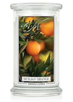 Kringle Candles Sicilian Orange Large 2-Wick 22 oz Jar Candle - 100 Hour Burn Time | Home Decor, Aromatherapy, Gift for Holidays & Relaxation