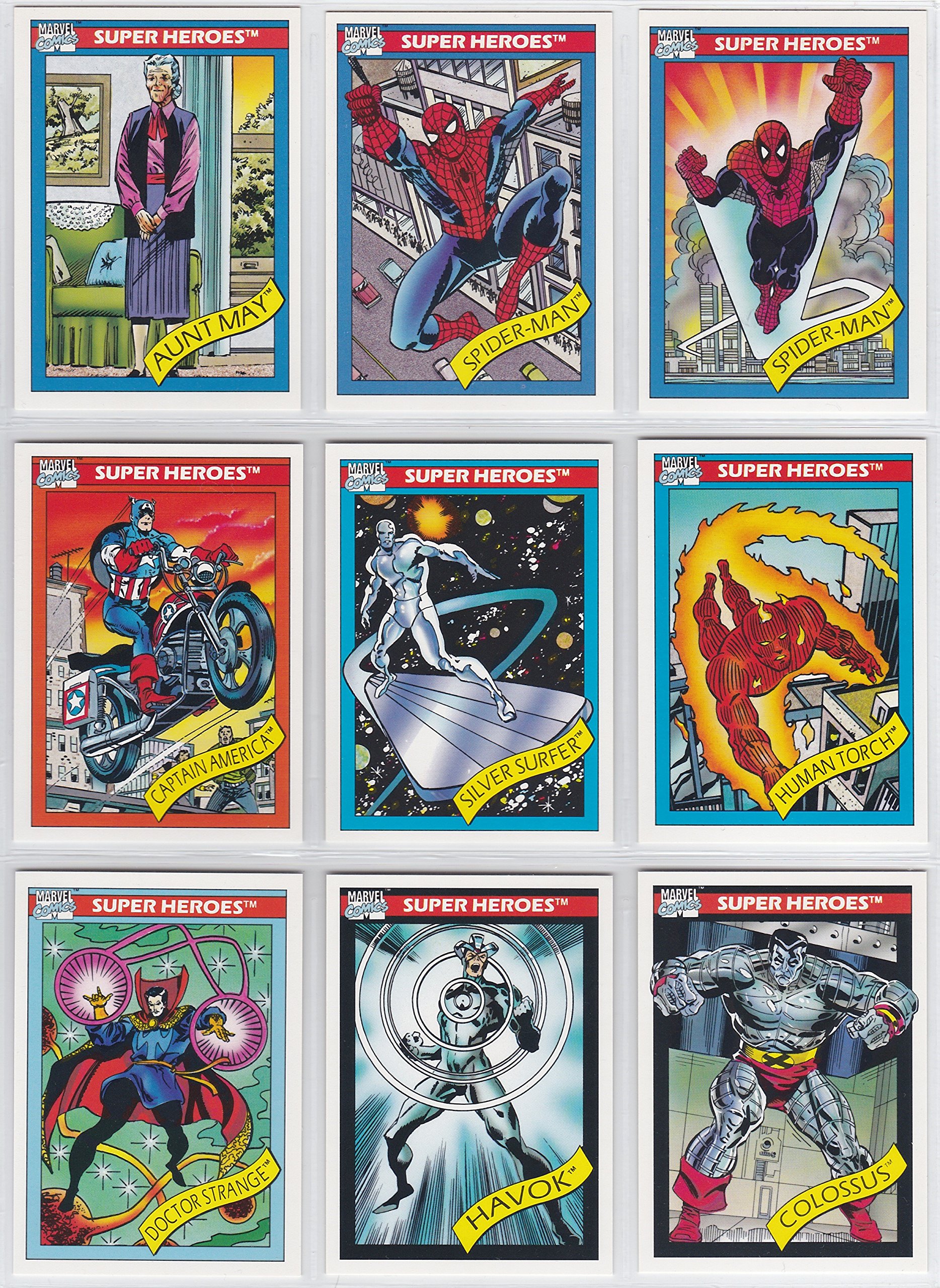 1990 Marvel Universe Series I Trading Cards - 162 Card Base Set (NM/M Condition) Featuring Spider-Man, X-Men & Avengers - Perfect for Collectors, Display & Comic Book Enthusiasts