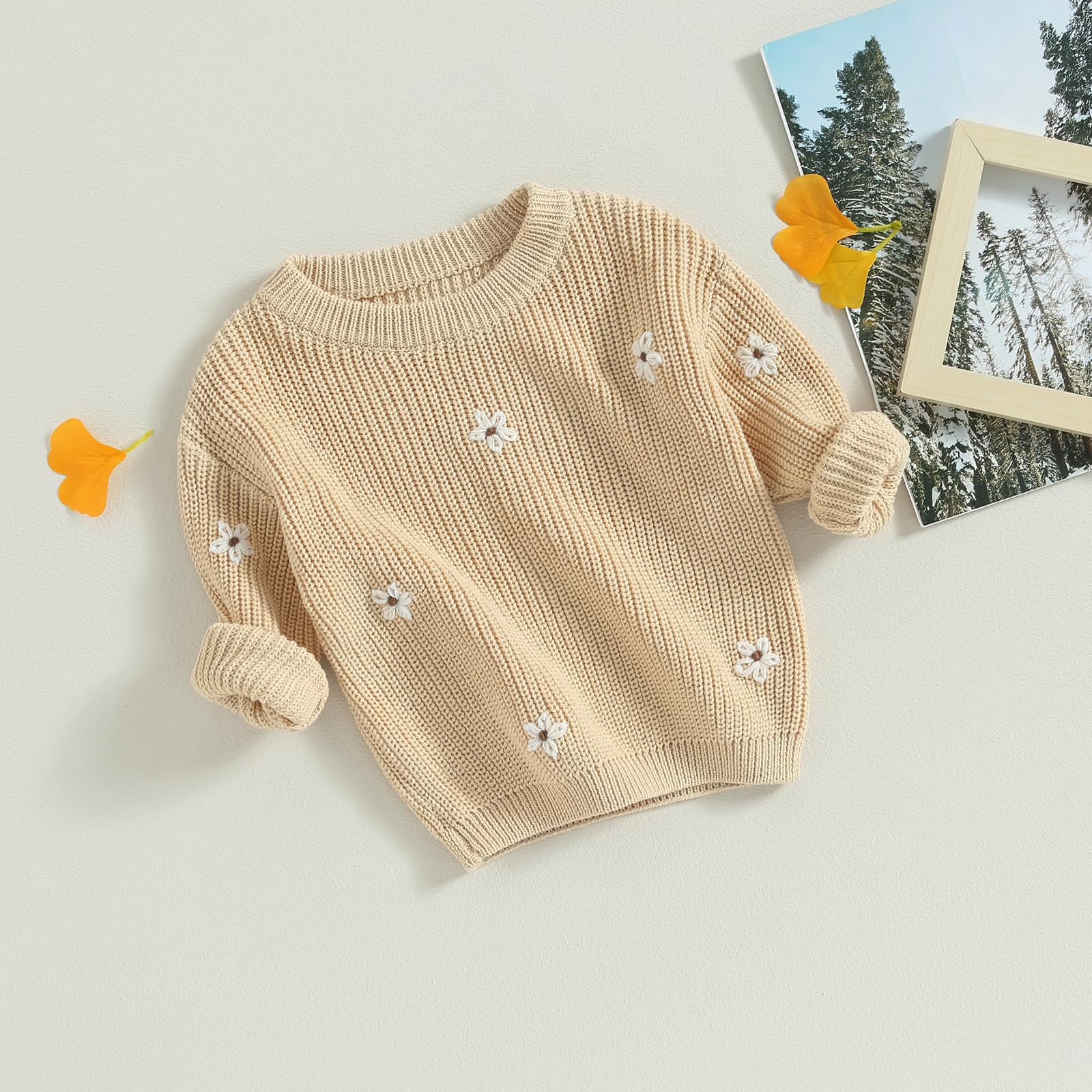 Chunky Knit Sweater for Toddlers - Cozy Fall Winter Baby Clothes for Boys & Girls