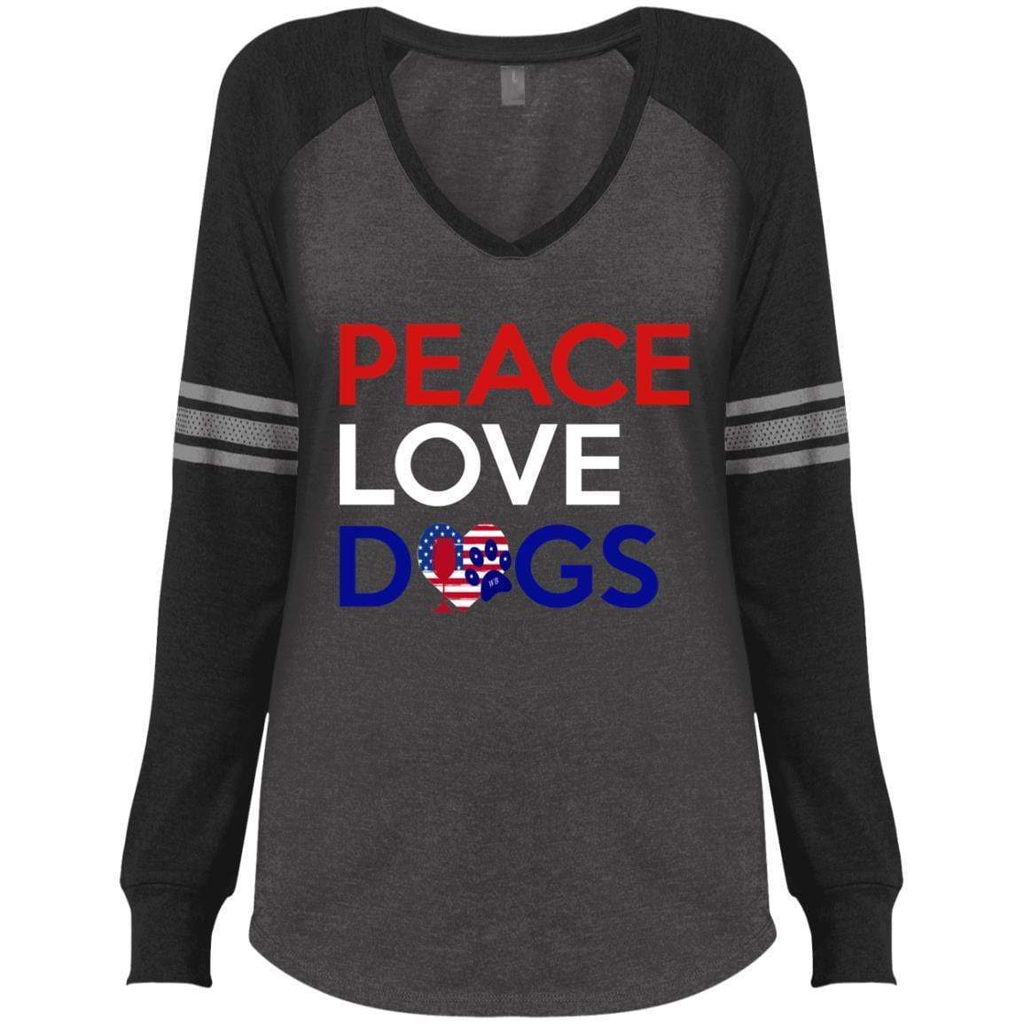WineyBitches.Co Women's Long Sleeve V-Neck Gaming T-Shirt - Comfortable Casual Tee for Gamers, Lounge Wear & Everyday Outfits