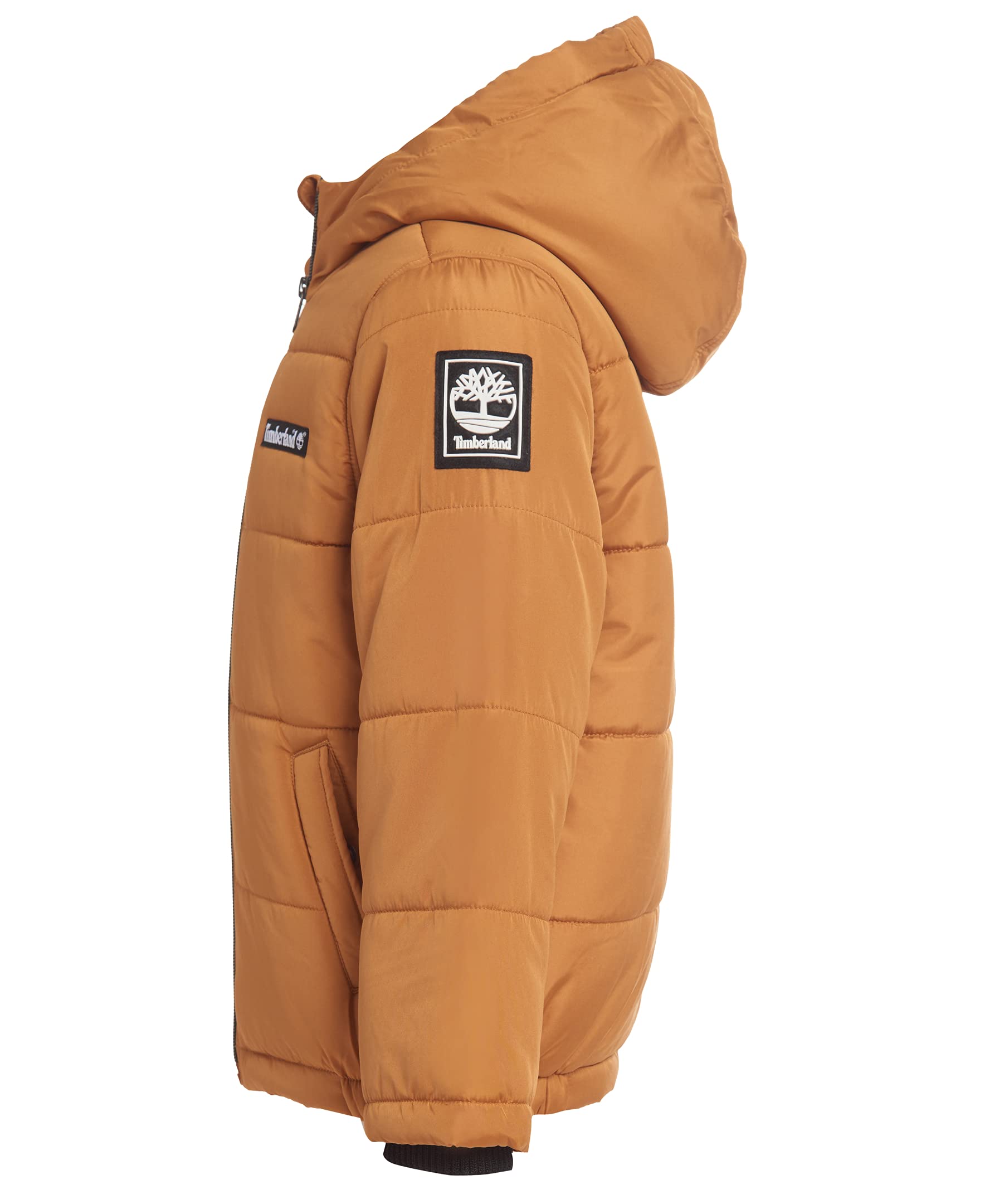 Timberland Boys' Heavyweight Puffer Jacket - Warm Winter Coat for Kids, Water-Resistant Outdoor Jacket for Cold Weather, School & Playground Activities