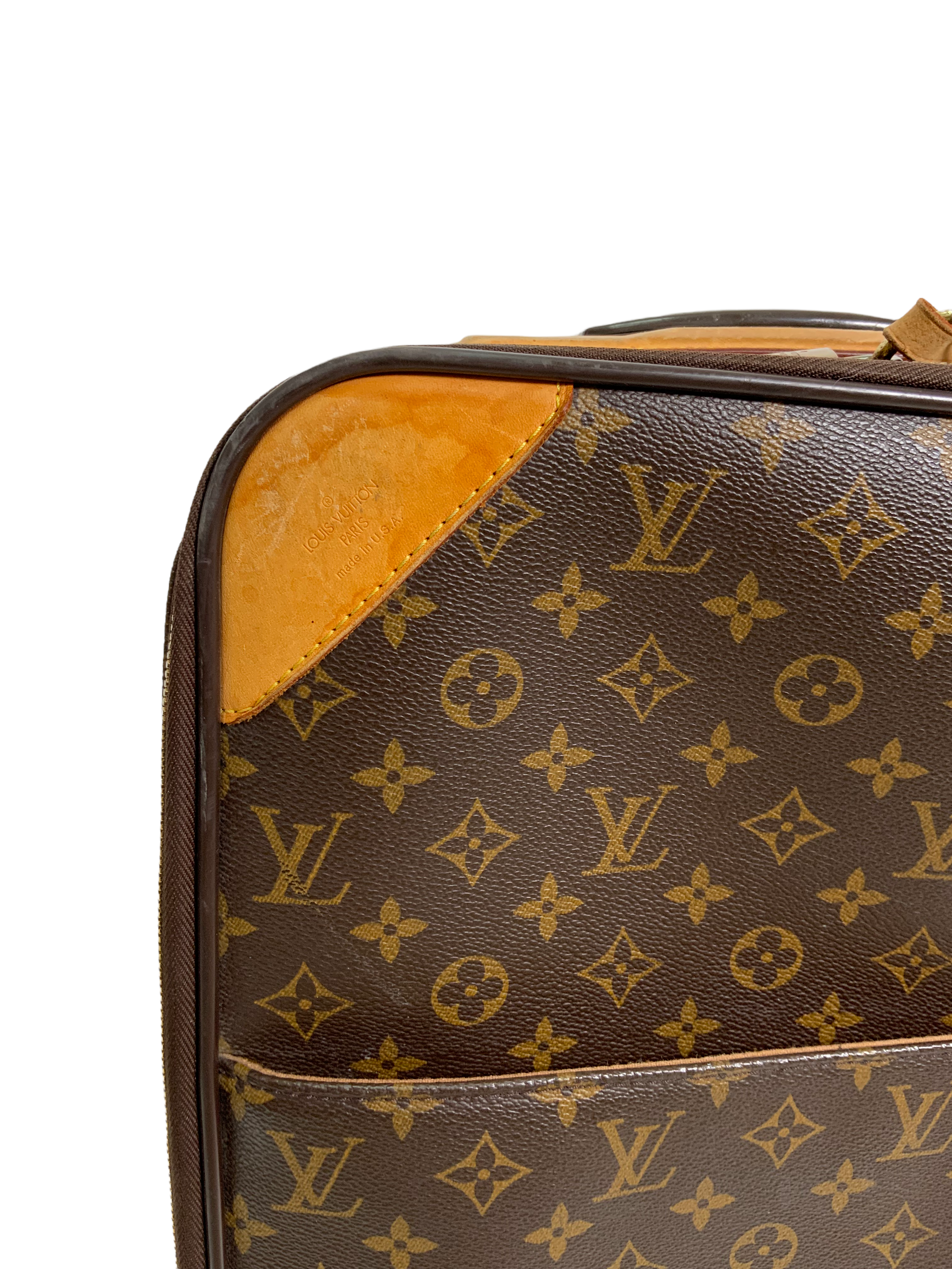 Louis Vuitton Pegase 50 Monogram Canvas Rolling Suitcase - Luxury Spinner Luggage for Business Travel & Vacation | Durable Carry-On Bag for Airplane & Train Trips