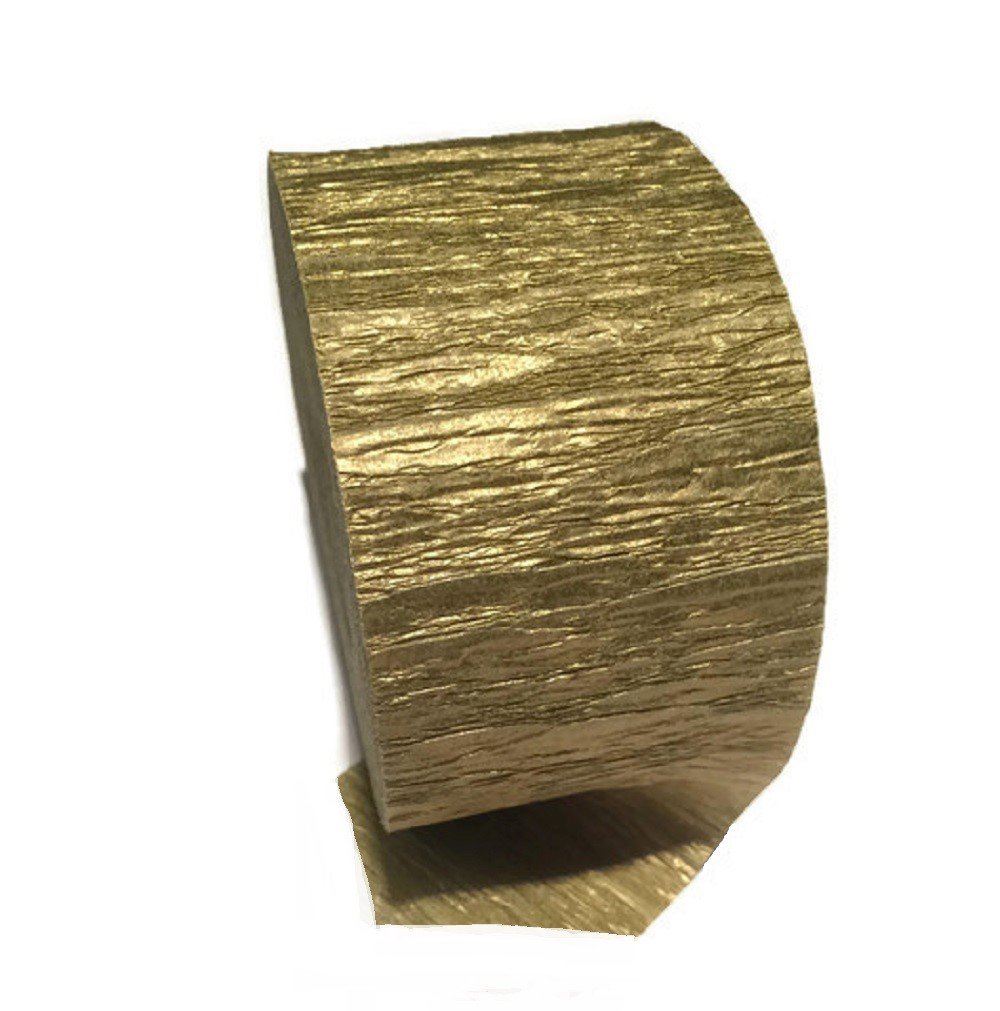 Premium Dark Gold Party Streamers - 6 Rolls (420 ft) | USA-Made Crepe Paper Decorations for Birthday, Wedding & Holiday Celebrations