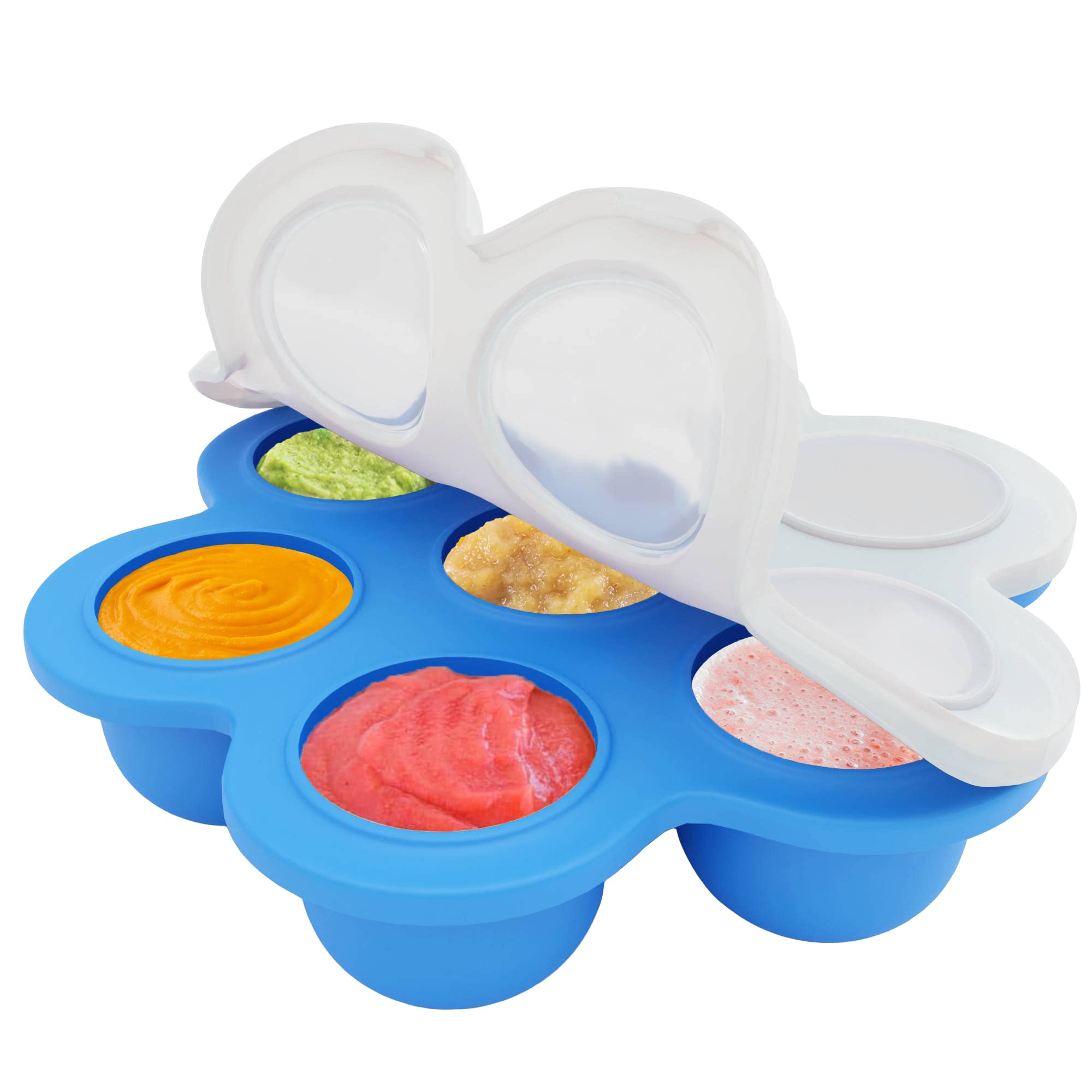 Satiety Silicone Baby Food Freezer Tray - BPA-Free Storage Container for Homemade Purees, Breast Milk & Vegetables | Microwave & Dishwasher Safe | Perfect for Meal Prep & On-the-Go Feeding