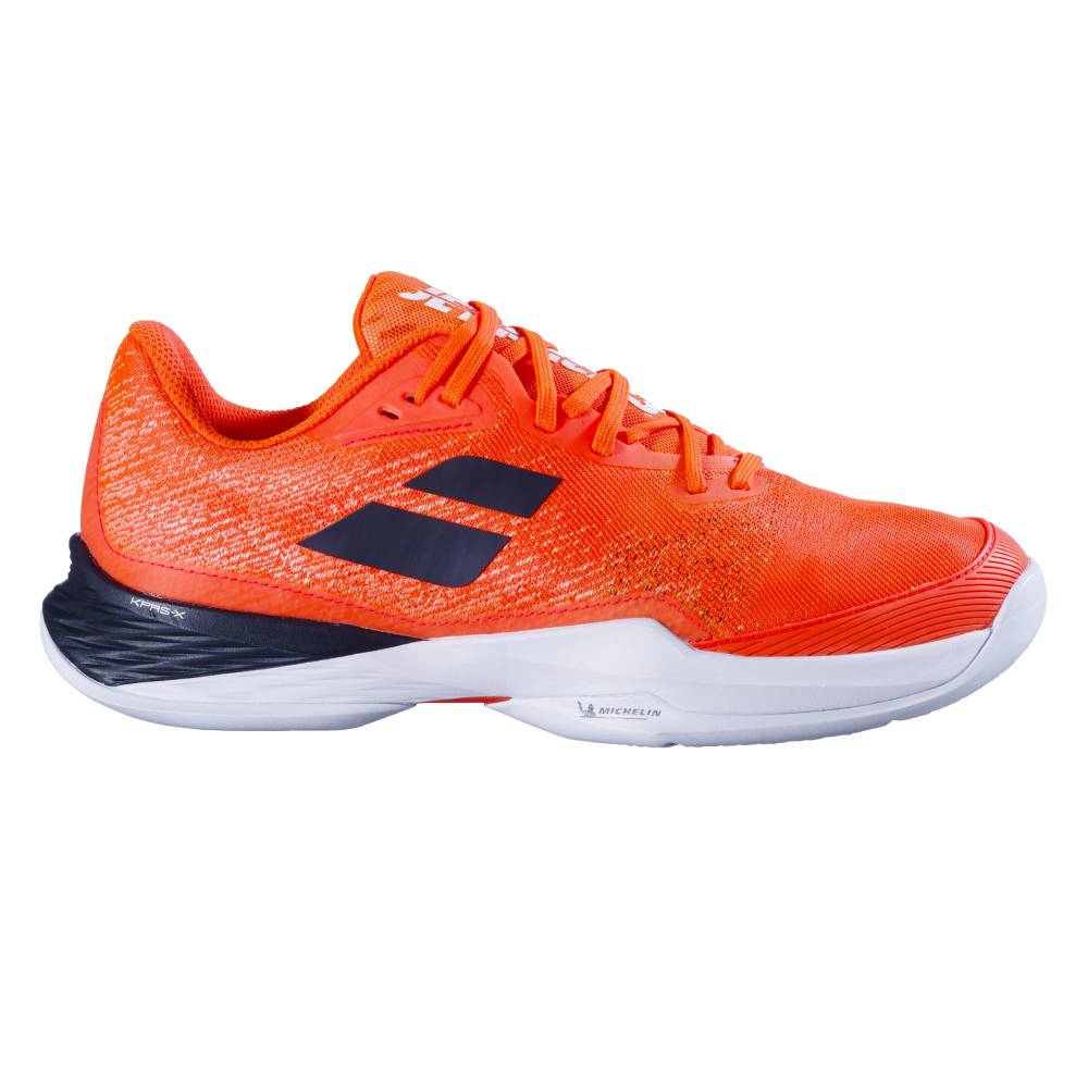 Babolat Jet Mach 3 AC Men's Tennis Shoes - Lightweight Performance Court Shoes for Men in Red/White - Perfect for Tennis, Pickleball & Casual Wear