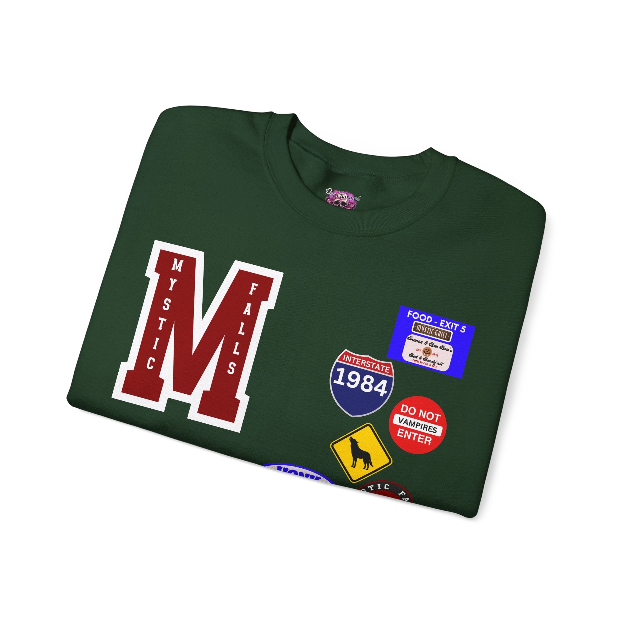 Mystic Falls Roadtrip Crewneck Sweatshirt - Comfortable Unisex Pullover for Travel & Adventure | Perfect for Road Trips, Camping & Outdoor Activities