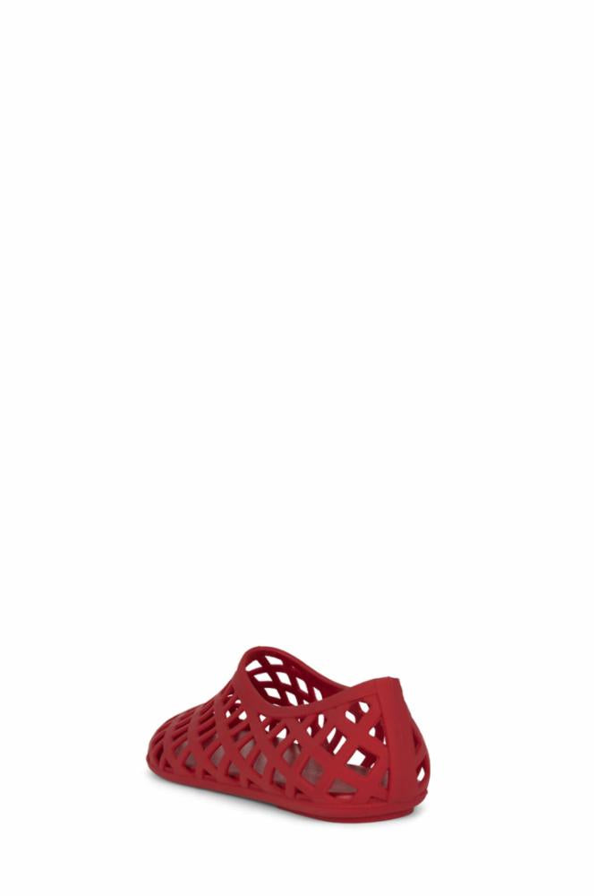Jeffrey Campbell Women's Jellz Red M Platform Sandals - Trendy Chunky Heel Open-Toe Shoes for Summer Outfits & Beach Vacations
